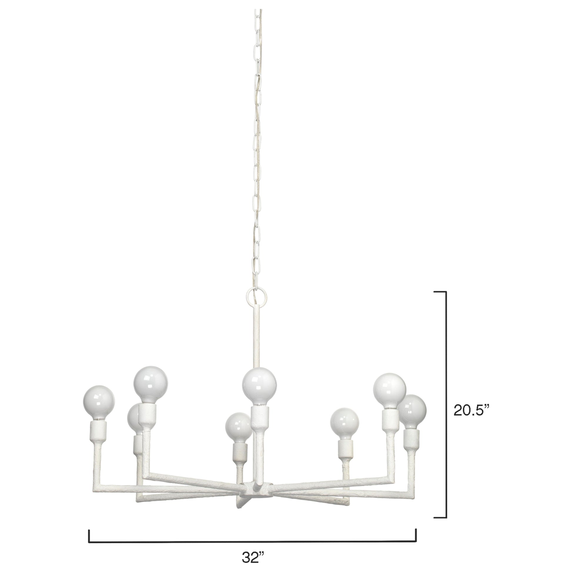 Park 8-Light Gesso Chandelier by Jamie Young