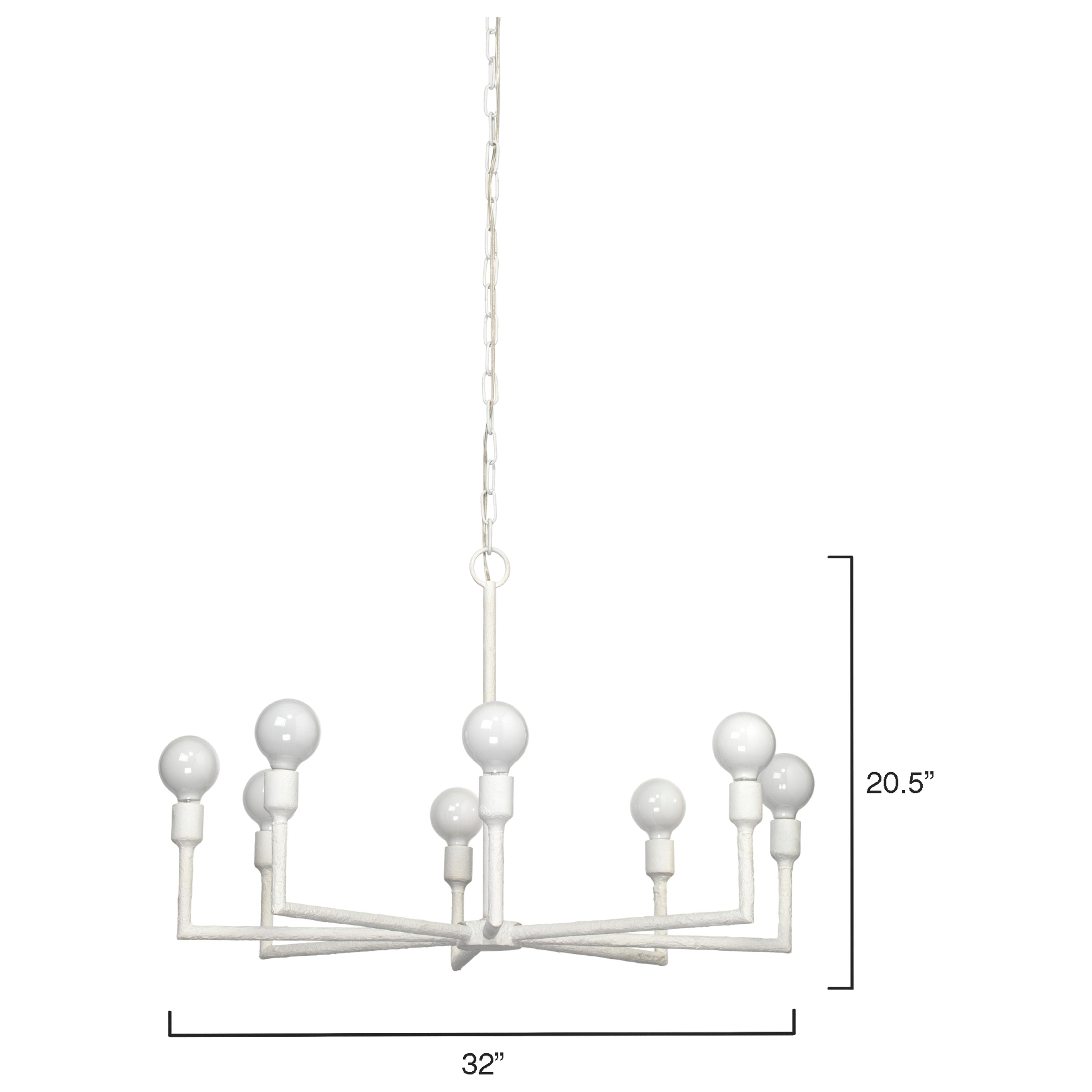 Park 8-Light Gesso Chandelier by Jamie Young