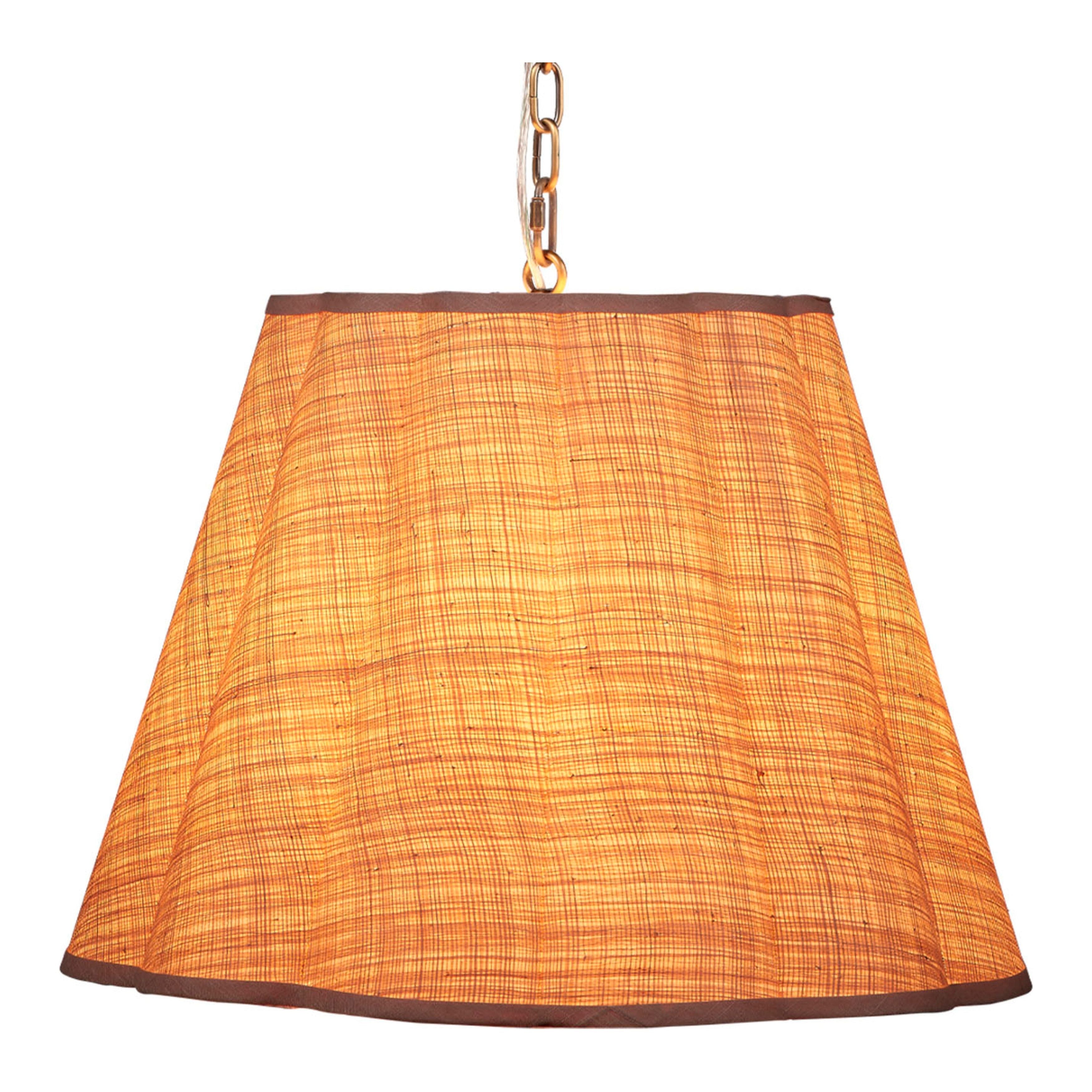 Scalloped 1-Light Pendant, Raffia by Jamie Young