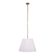 Scalloped 1-Light Pendant, Boucle Linen by Jamie Young