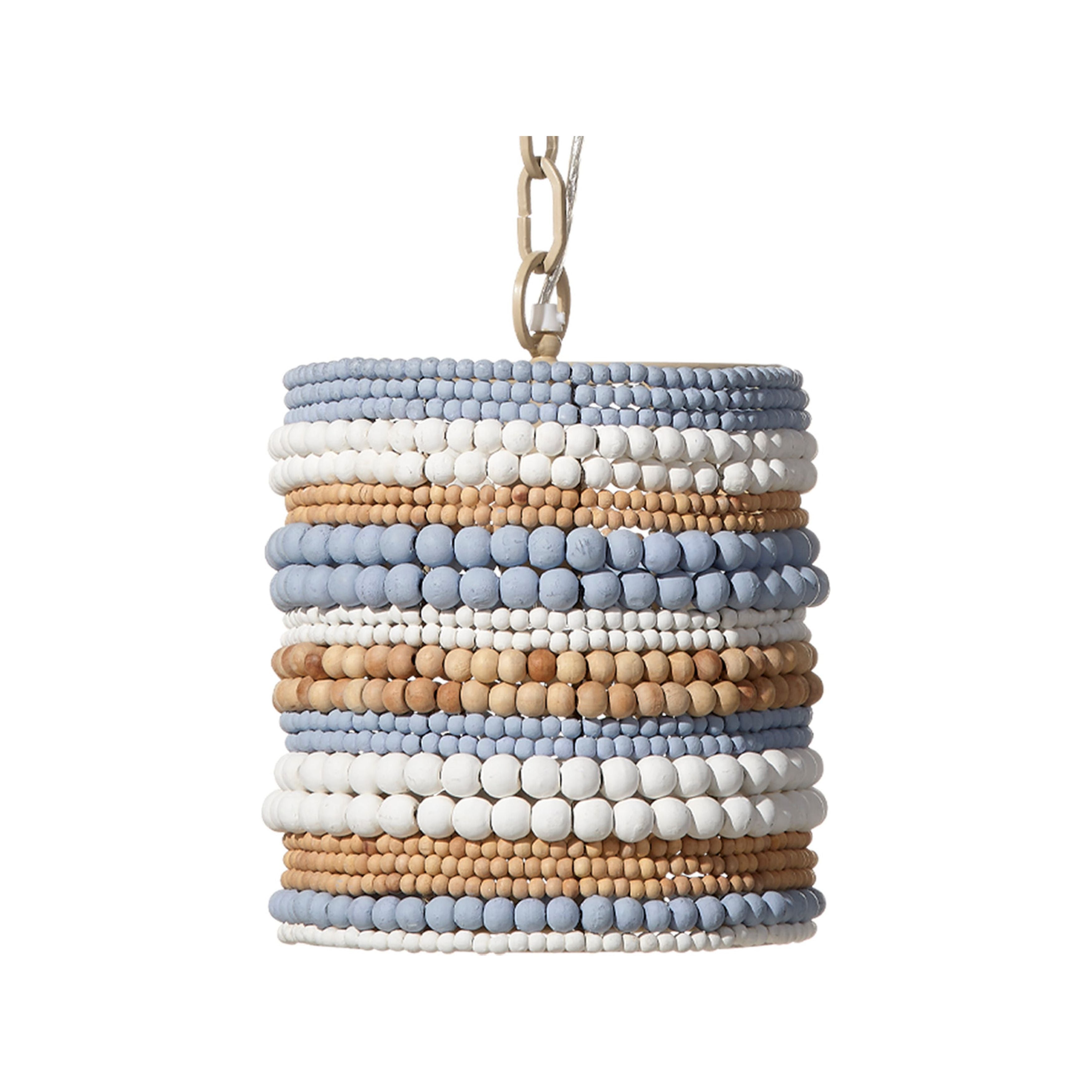 Strand Wood Beaded 1-Light Pendant by Jamie Young