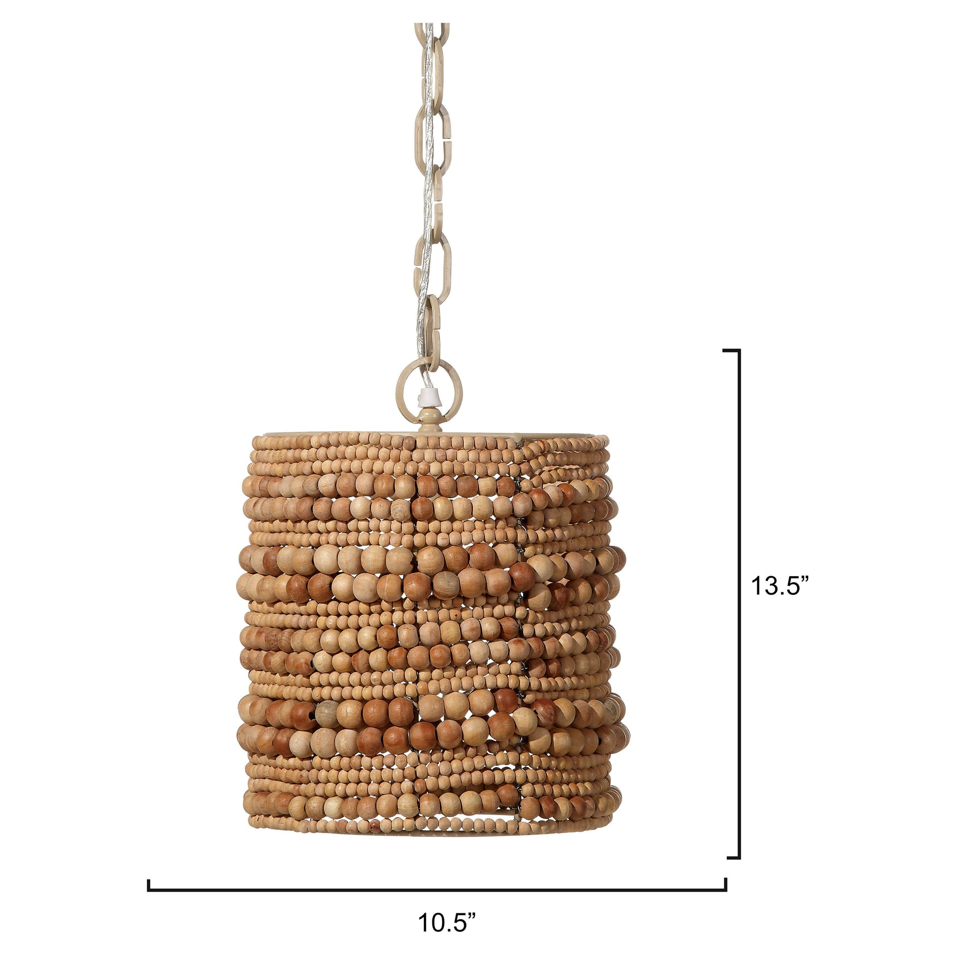 Strand Wood Beaded 1-Light Pendant by Jamie Young