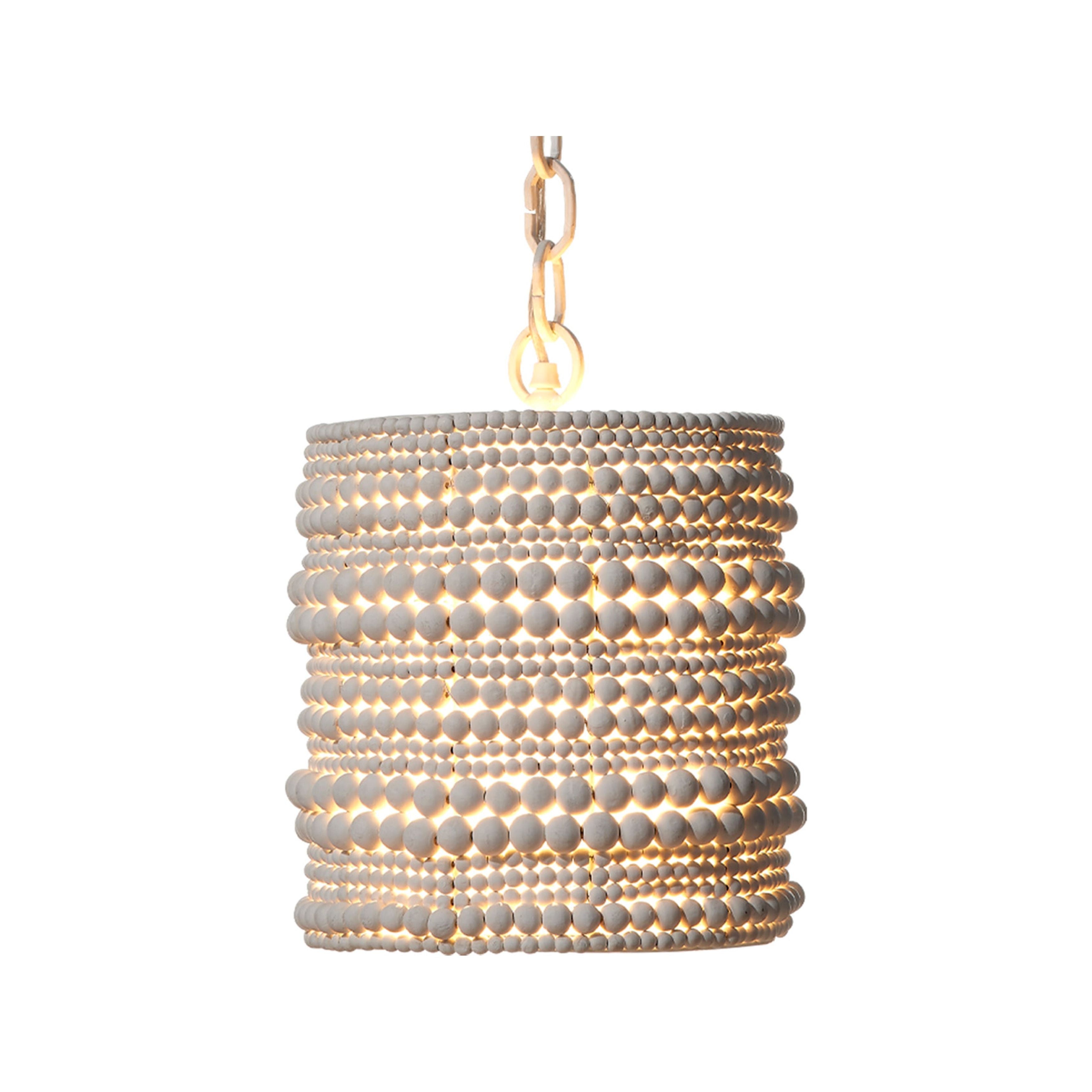 Strand Wood Beaded 1-Light Pendant by Jamie Young
