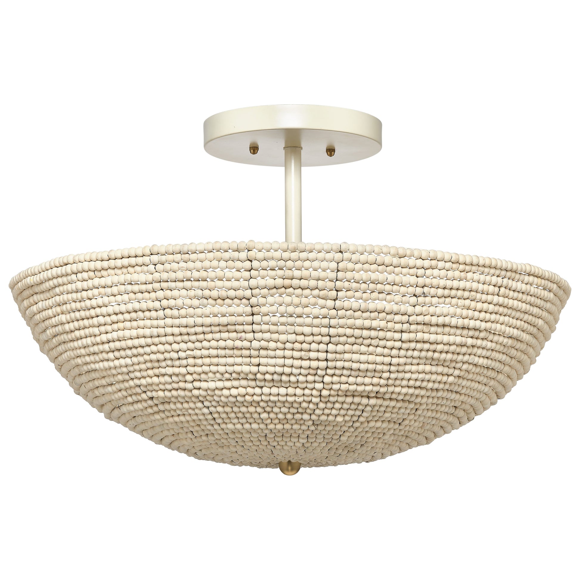 Tsunami Wood Beaded Semi Flush Mount by Jamie Young