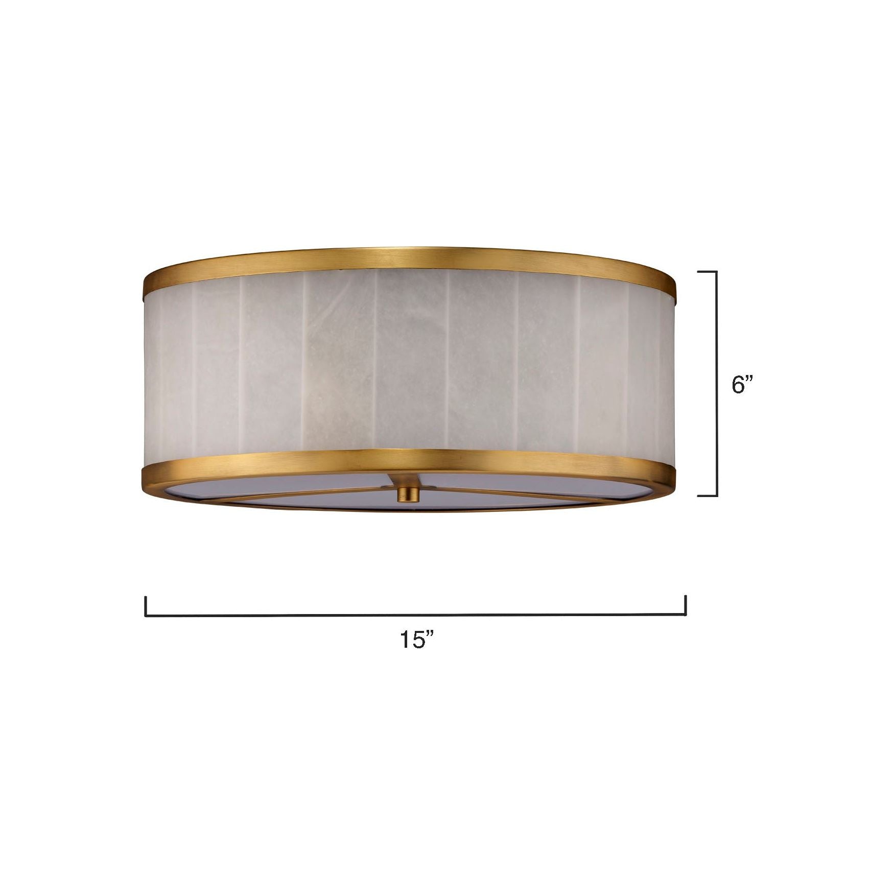 Upsala Alabaster Flush Mount Ceiling Light, Large by Jamie Young