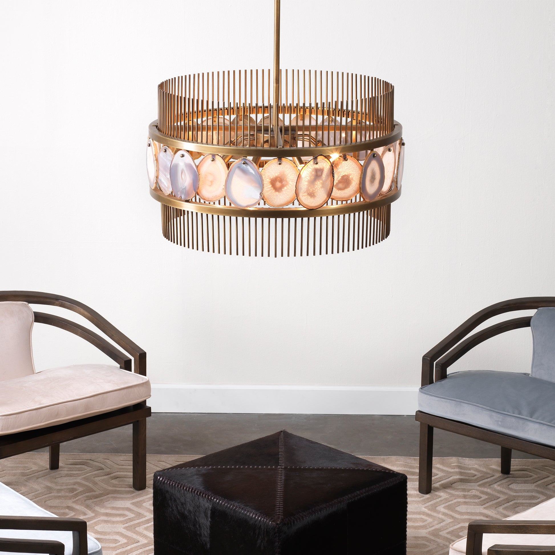 Upsala Agate 8-Light Chandelier by Jamie Young