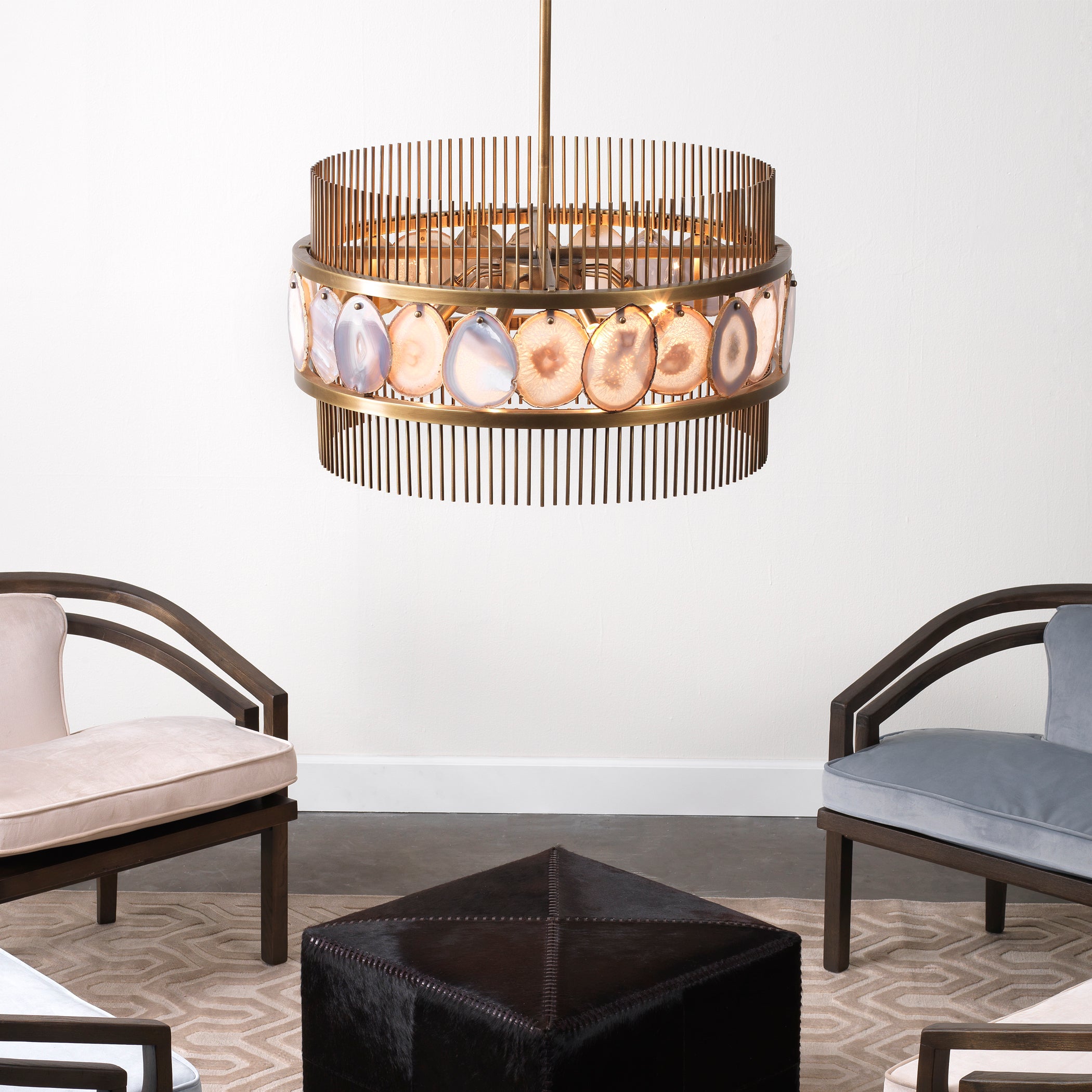 Upsala Agate 8-Light Chandelier by Jamie Young