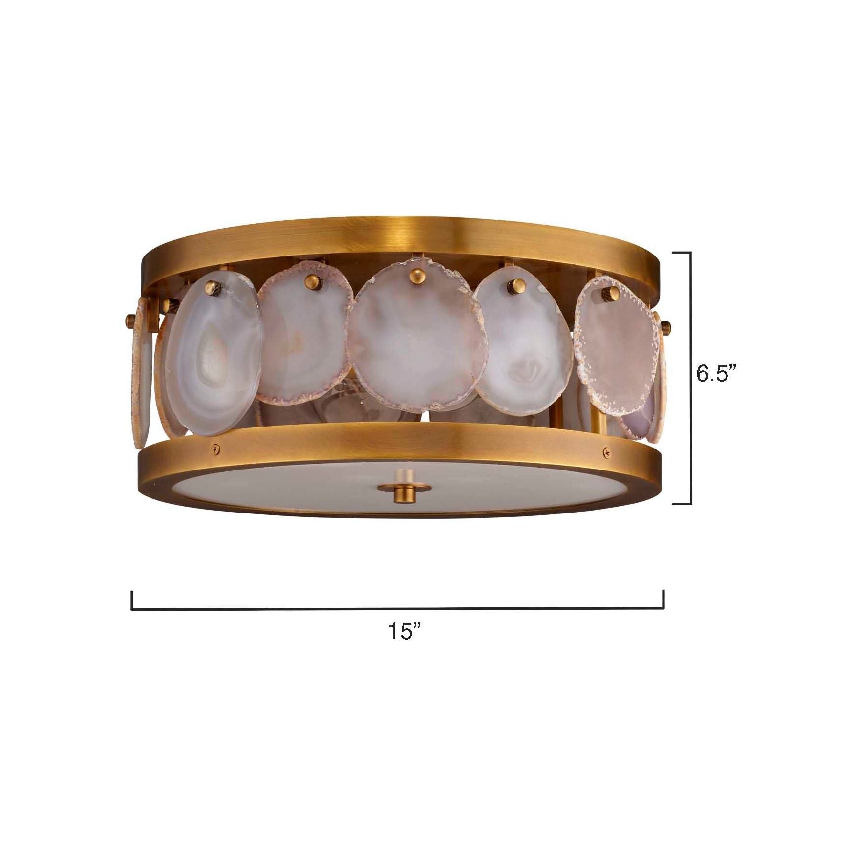 Upsala Agatge Flush Mount Ceiling Light, Small by Jamie Young