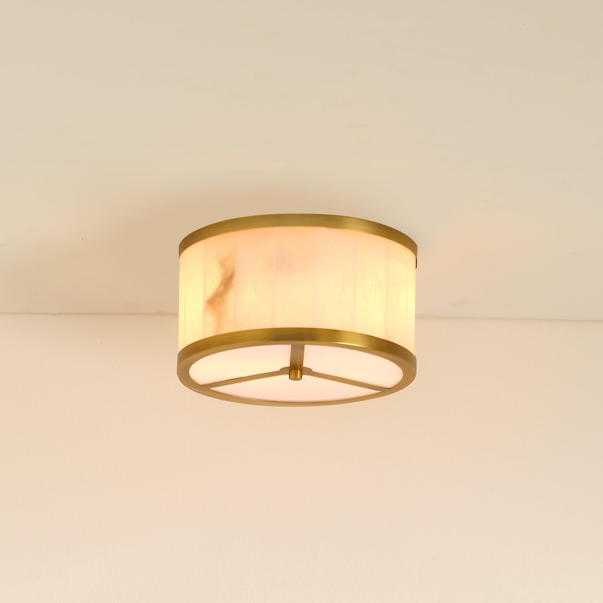 Upsala Alabaster Flush Mount Ceiling Light, Small by Jamie Young