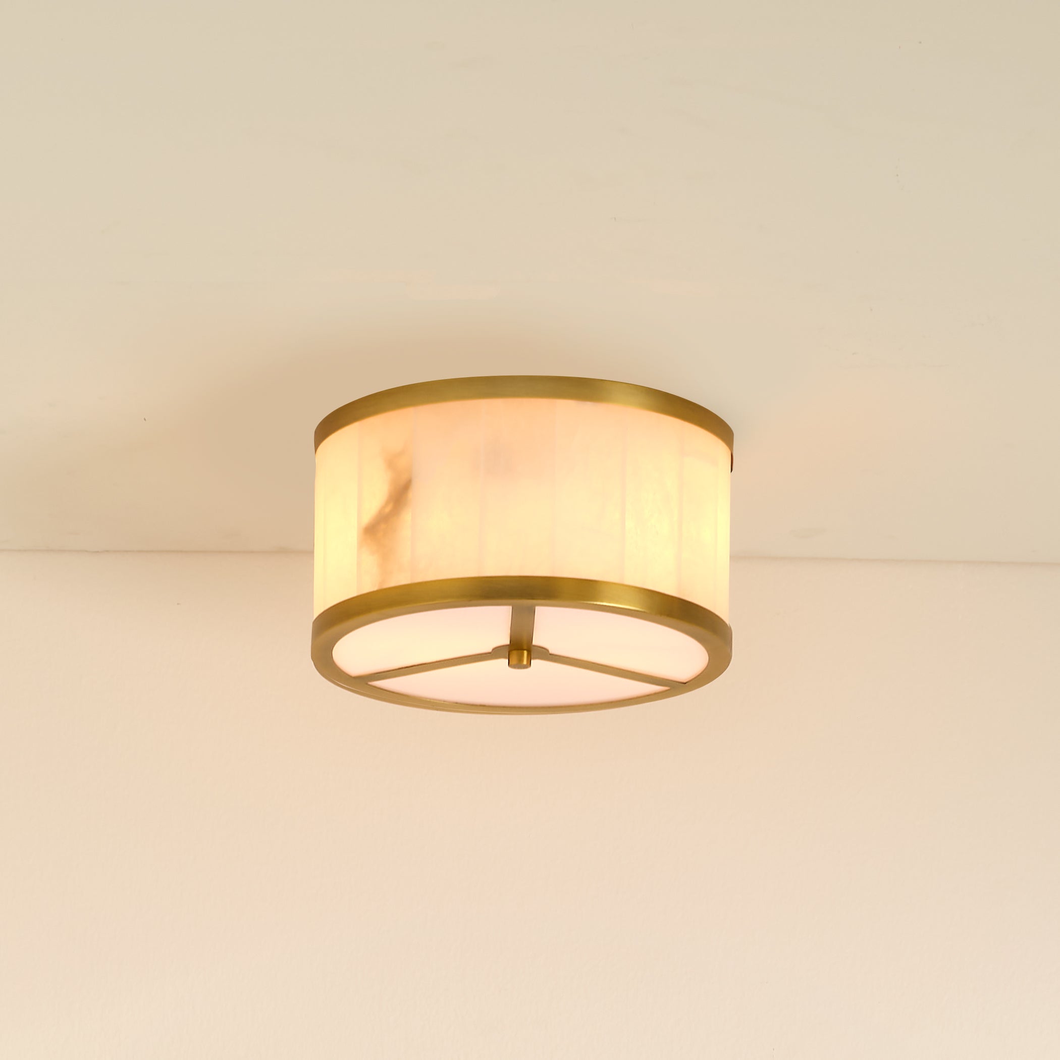 Upsala Alabaster Flush Mount Ceiling Light, Small by Jamie Young