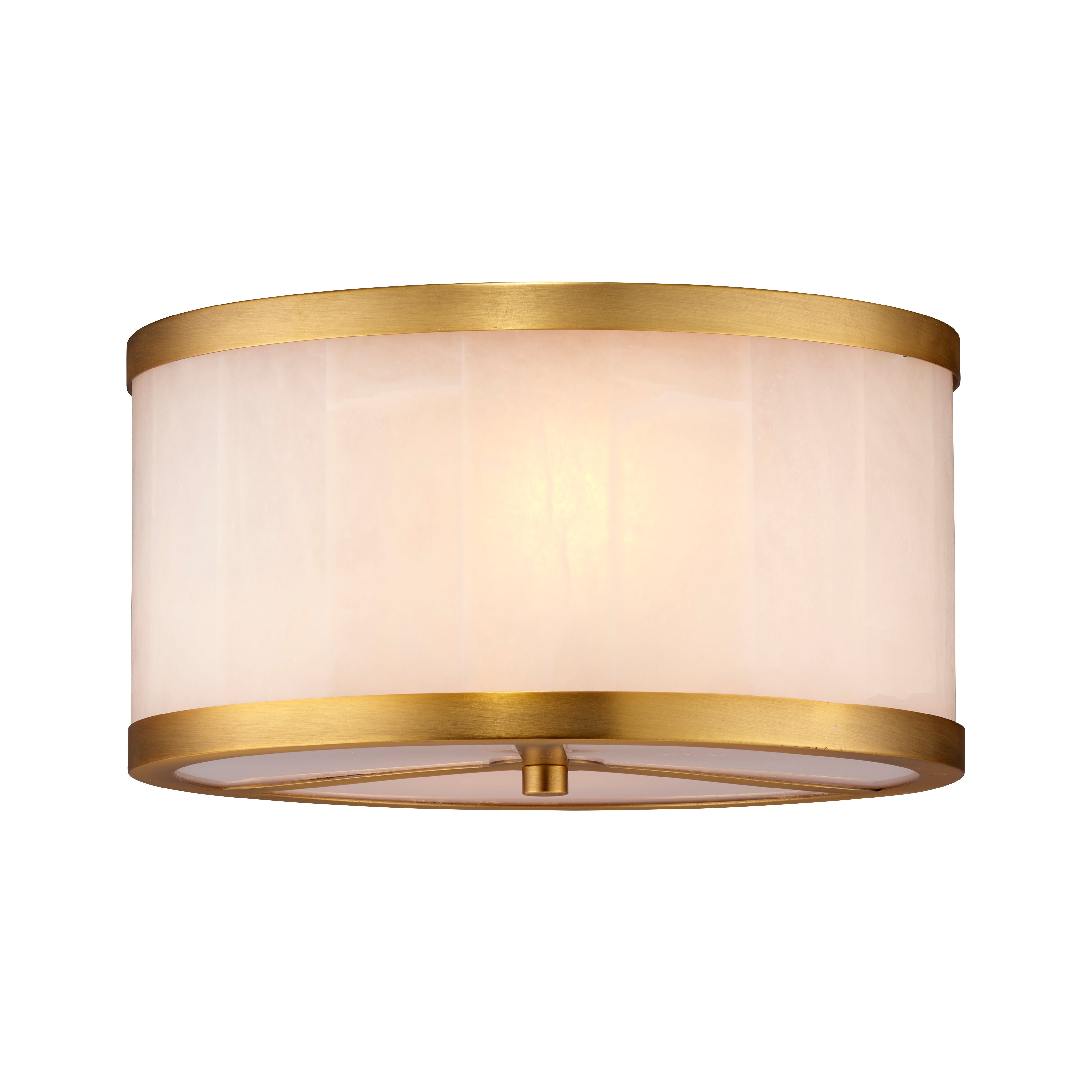 Upsala Alabaster Flush Mount Ceiling Light, Small by Jamie Young
