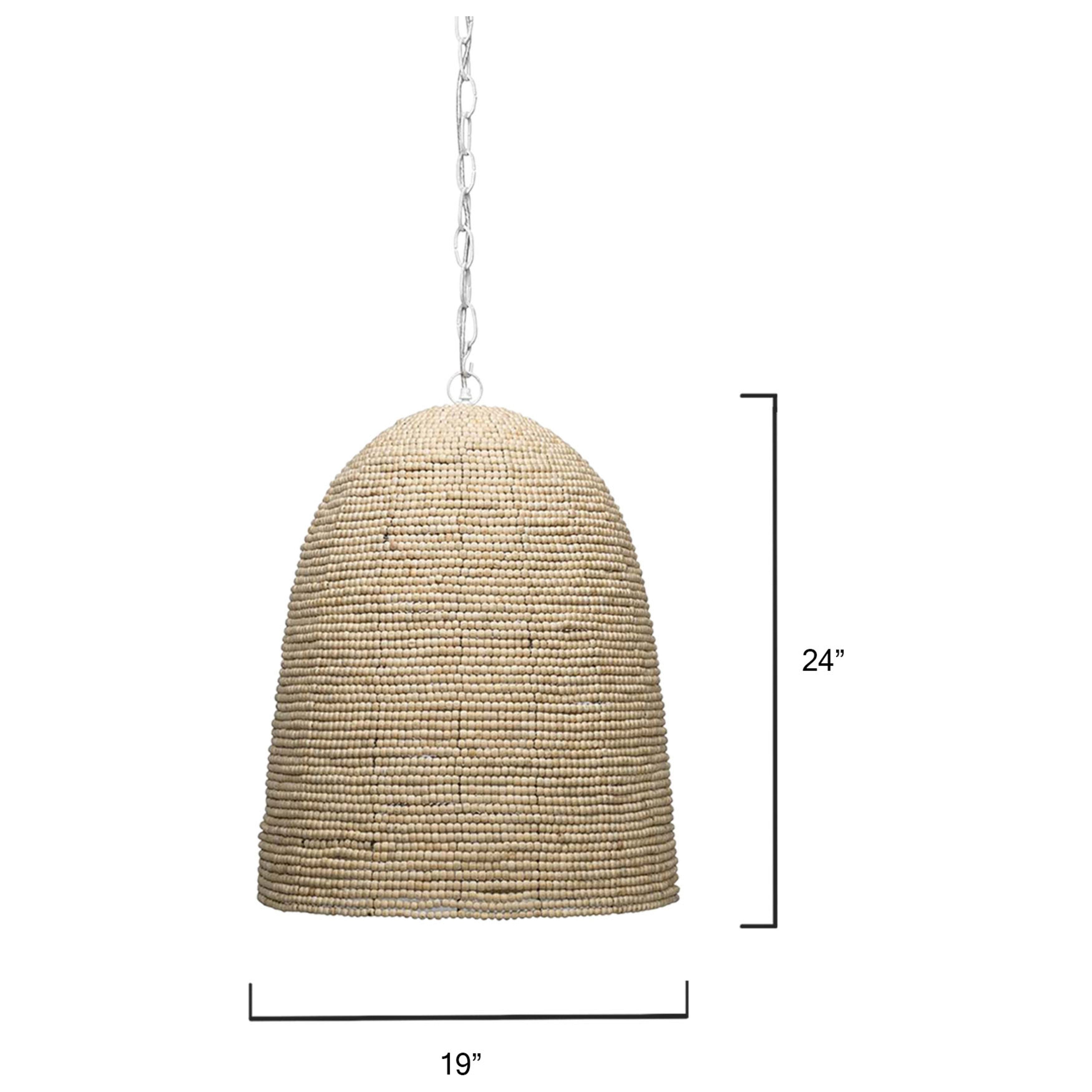 Waterfront Wood Beaded 1-Light Pendant by Jamie Young