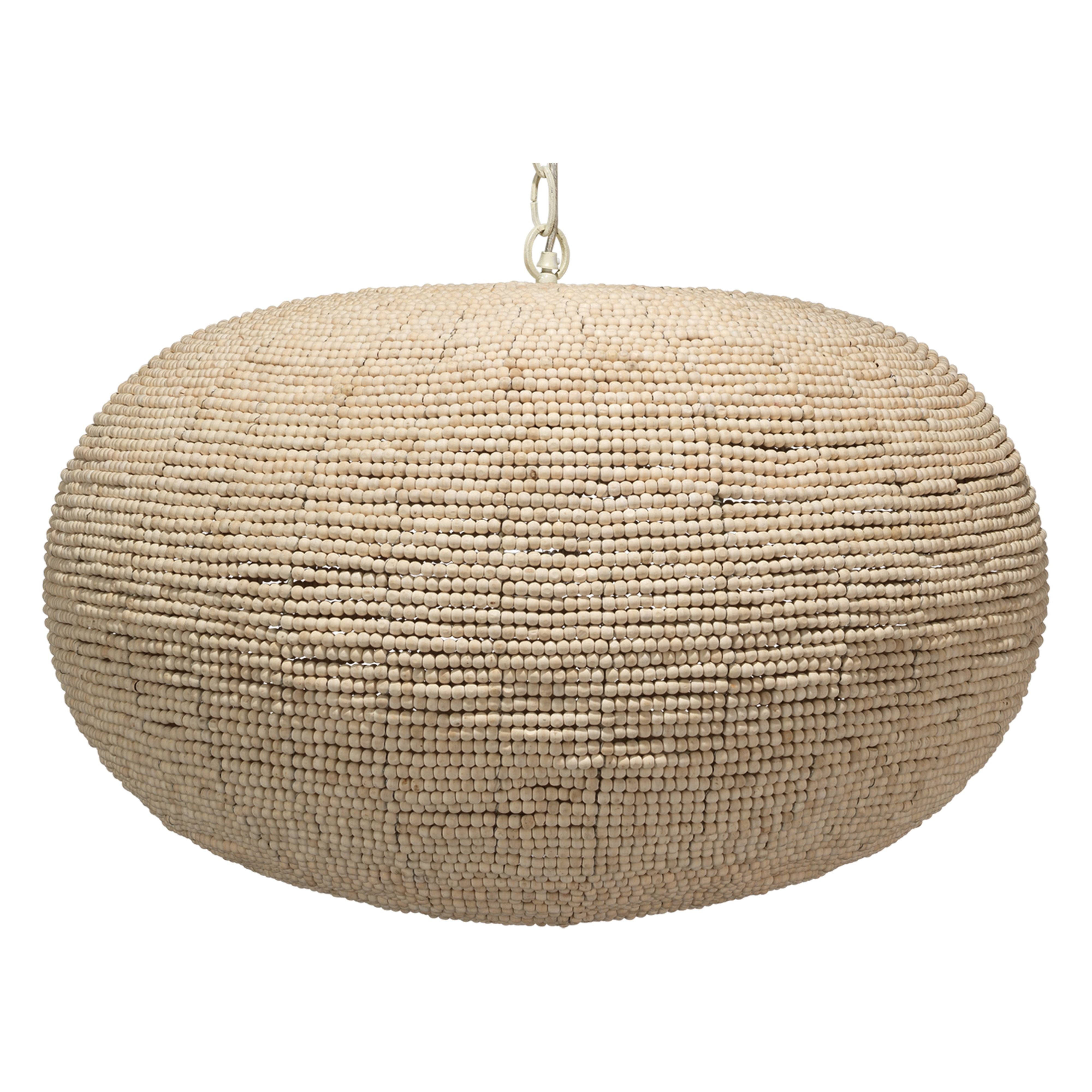 Whirlpool Beaded Wood 3-Light Pendant by Jamie Young