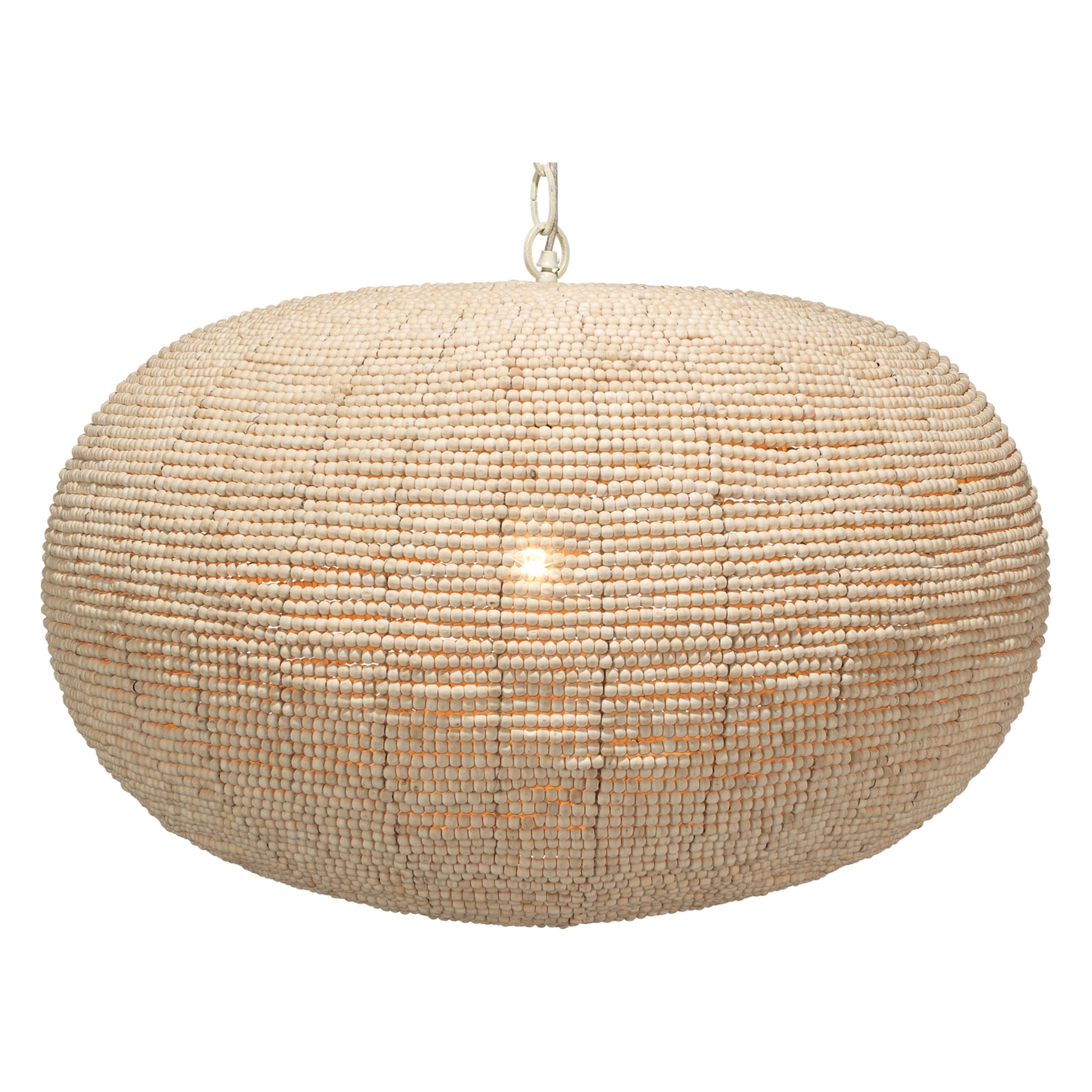 Whirlpool Beaded Wood 3-Light Pendant by Jamie Young