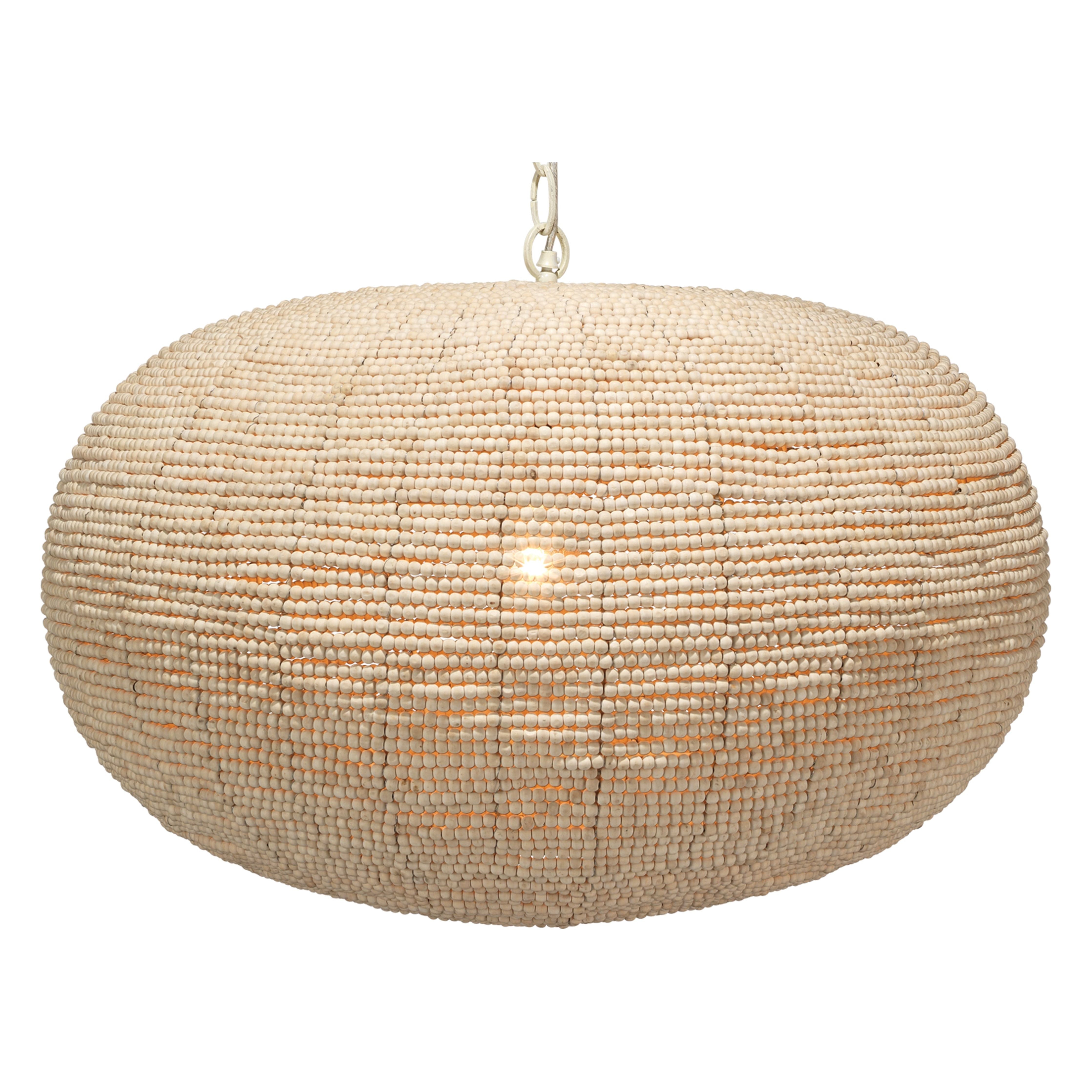 Whirlpool Beaded Wood 3-Light Pendant by Jamie Young