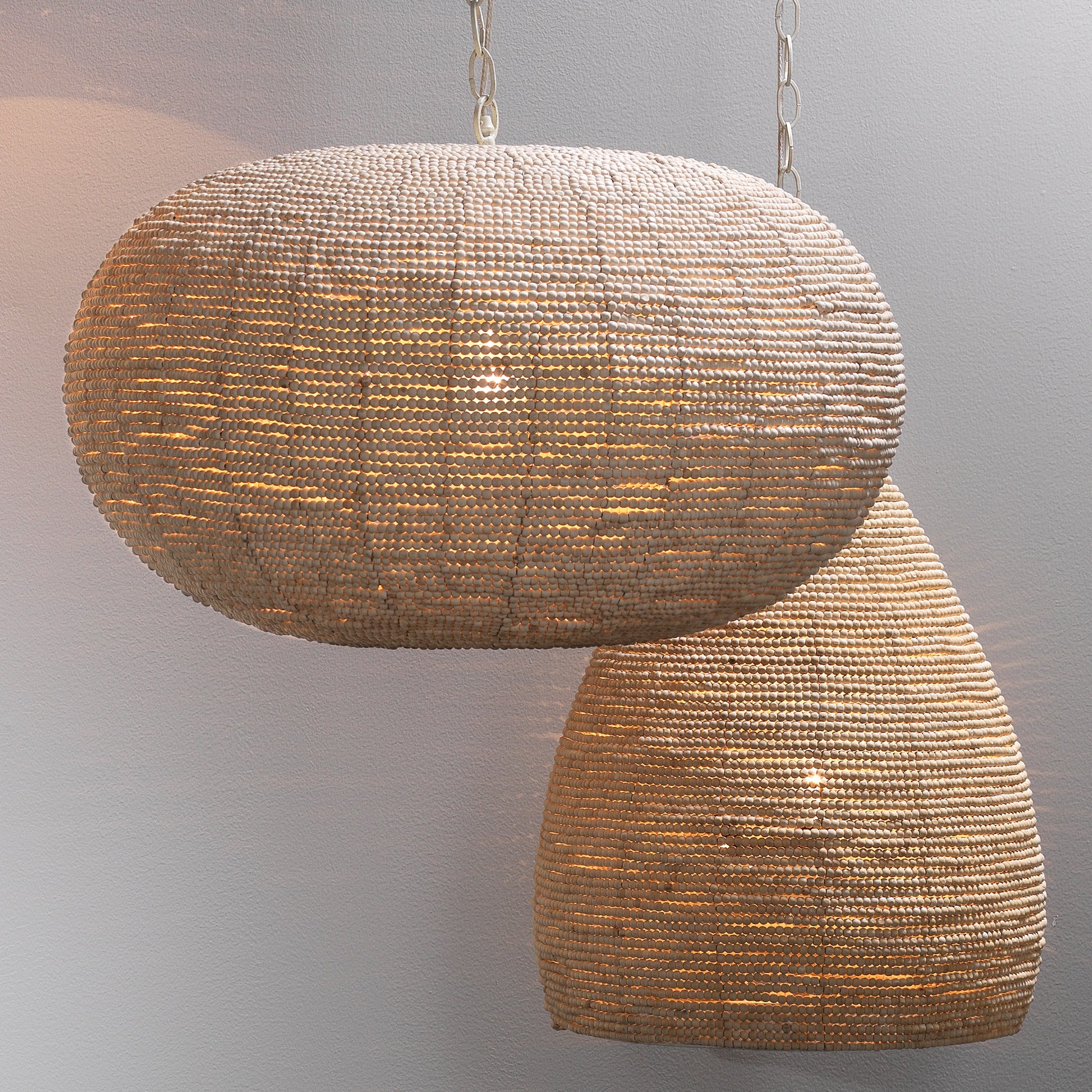 Whirlpool Beaded Wood 3-Light Pendant by Jamie Young