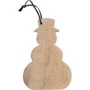 Mango Wood Snowman Cheese & Cutting Board by Creative Co-op