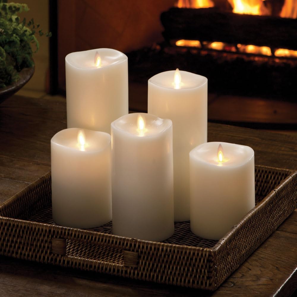 Lightli Moving Flame Indoor Pillar Candle by Napa Home & Garden