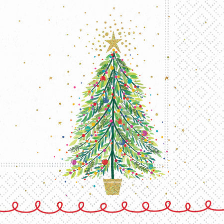 Christmas Tree Magic Beverage Napkins by Design Design