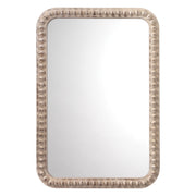 Rectangle Audrey Wall Mirror, White Washed Wood by Jamie Young
