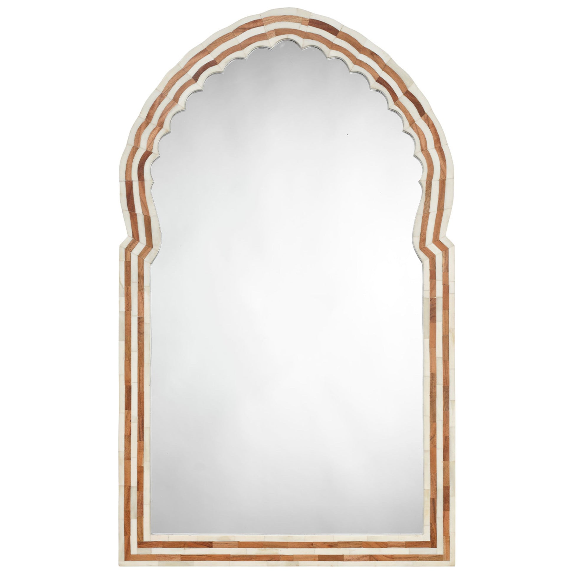 Bardot Bone & Wood Arch Wall Mirror 60" by Jamie Young