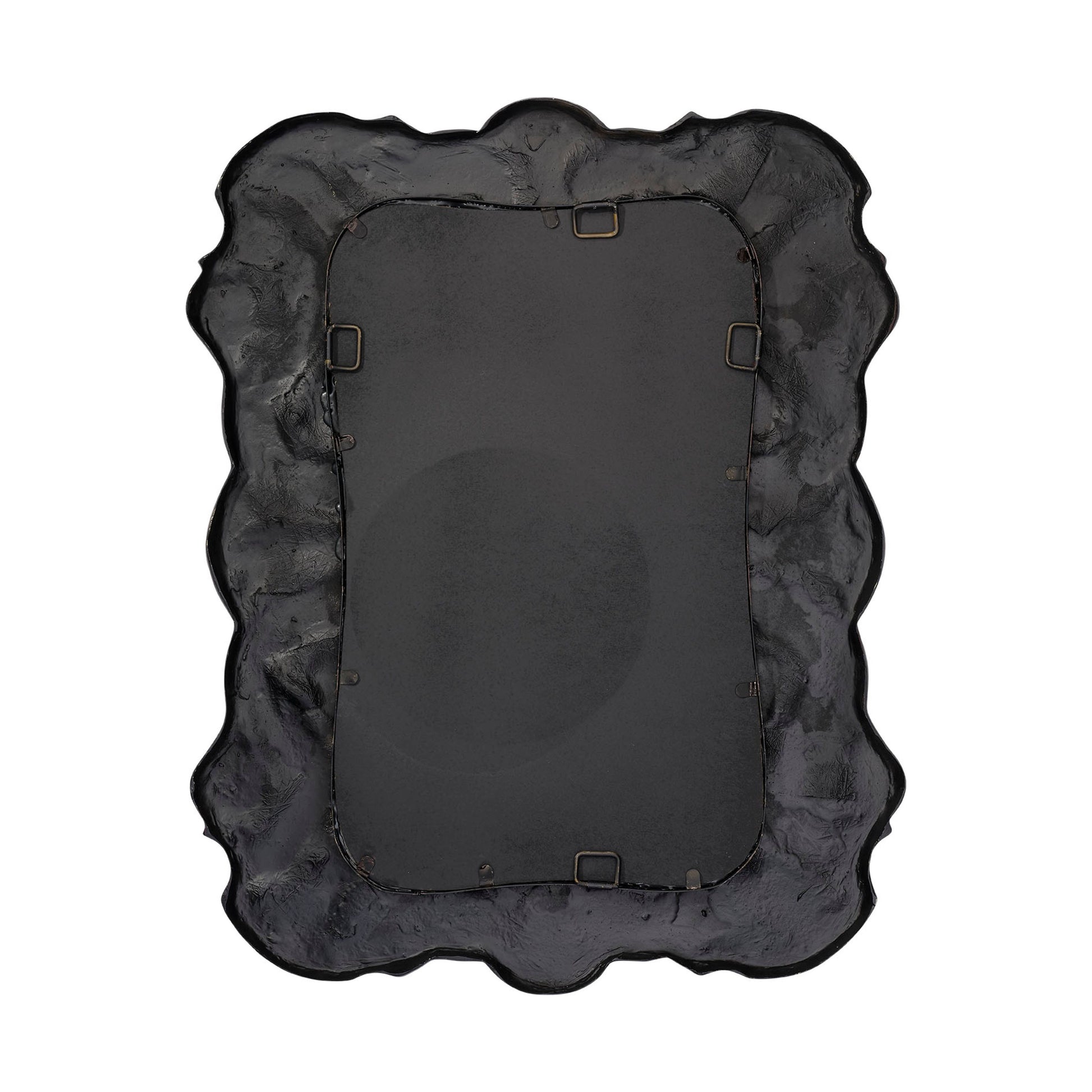 Baroque Resin Wall Mirror, Black by Jamie Young