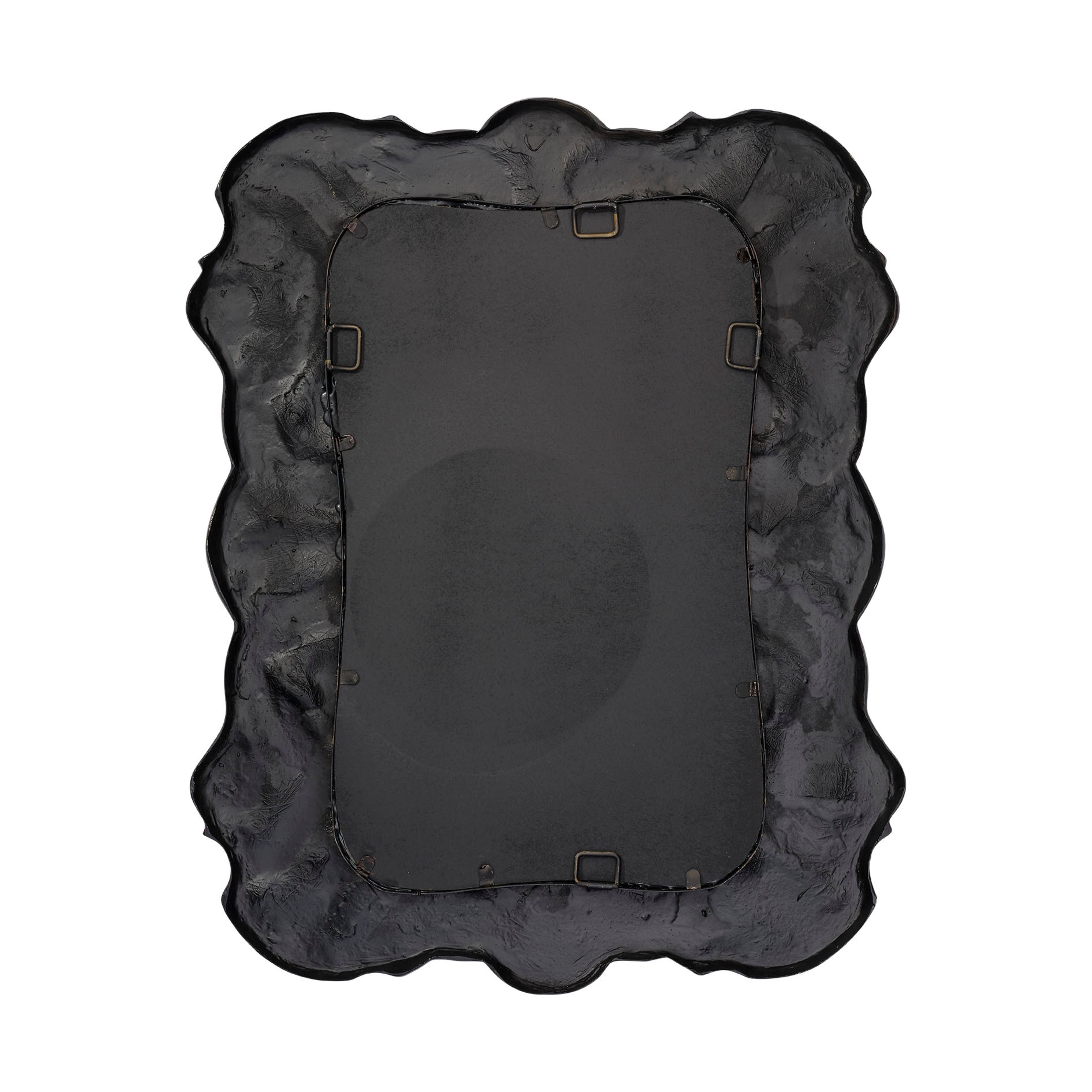 Baroque Resin Wall Mirror, Black by Jamie Young