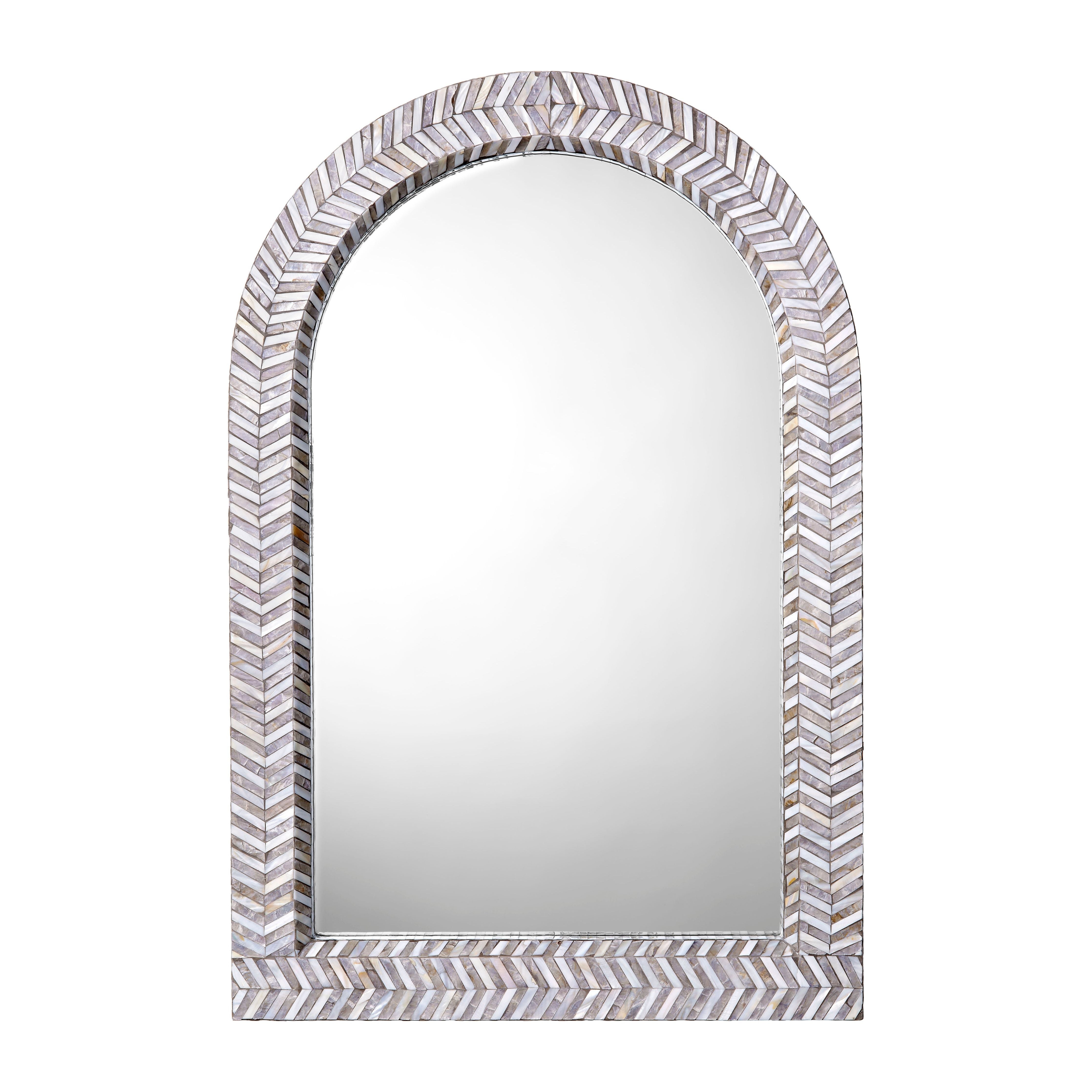 Beverly Mother of Pearl Arch Wall Mirror by Jamie Young