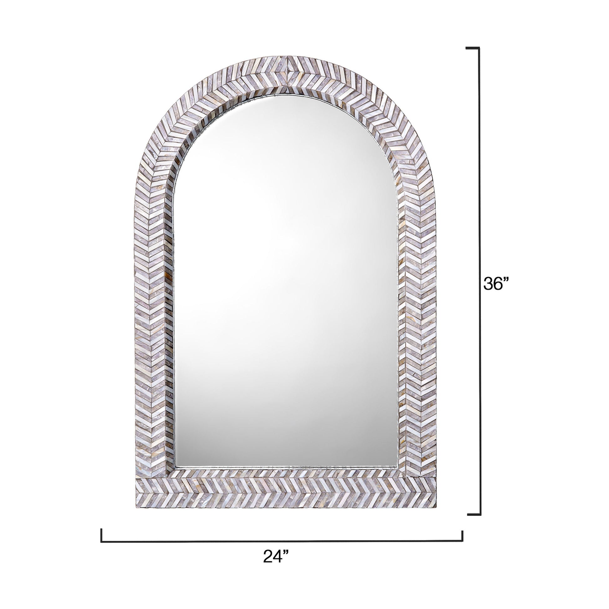 Beverly Mother of Pearl Arch Wall Mirror by Jamie Young