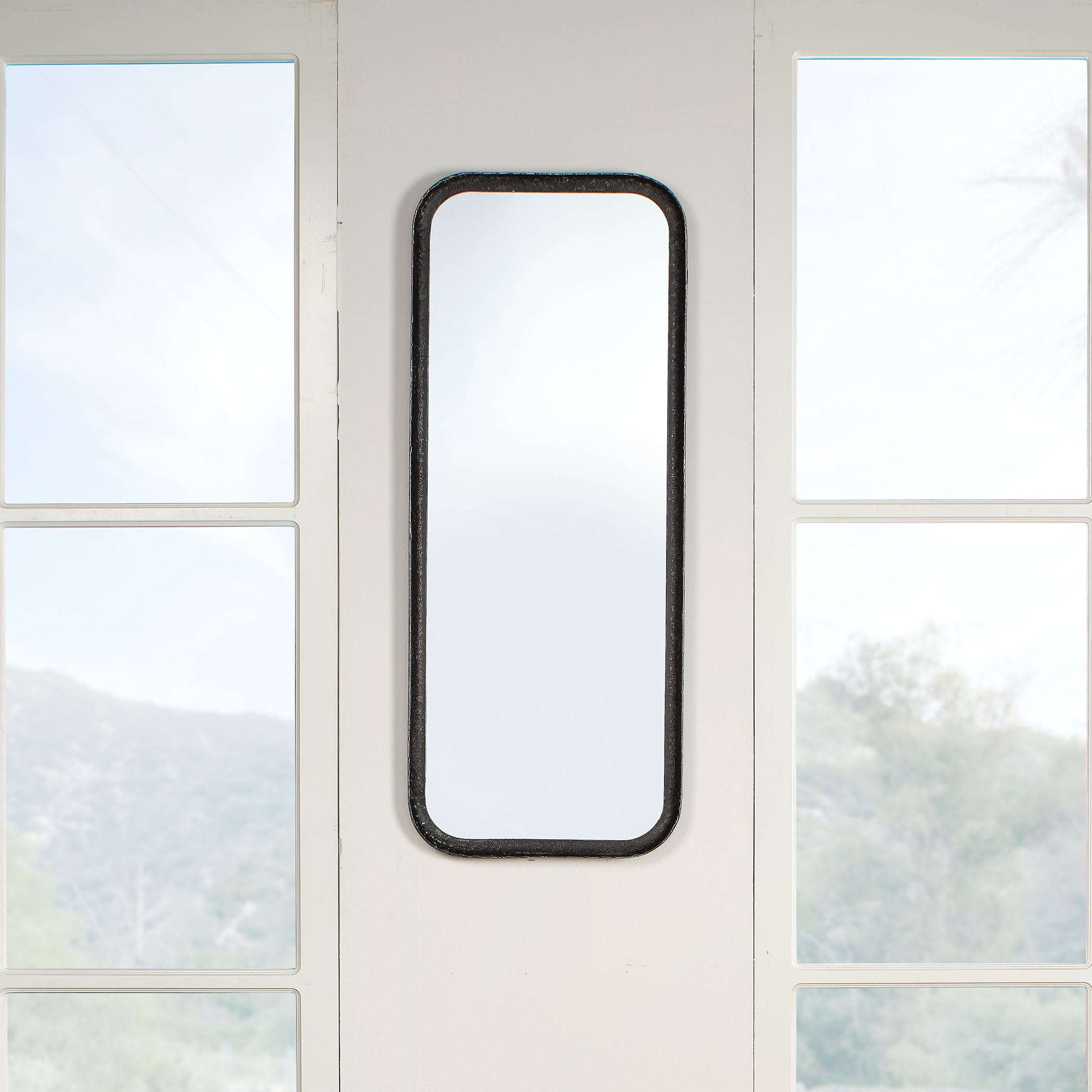 Capital Iron Rectangle Wall Mirror Black by Jamie Young