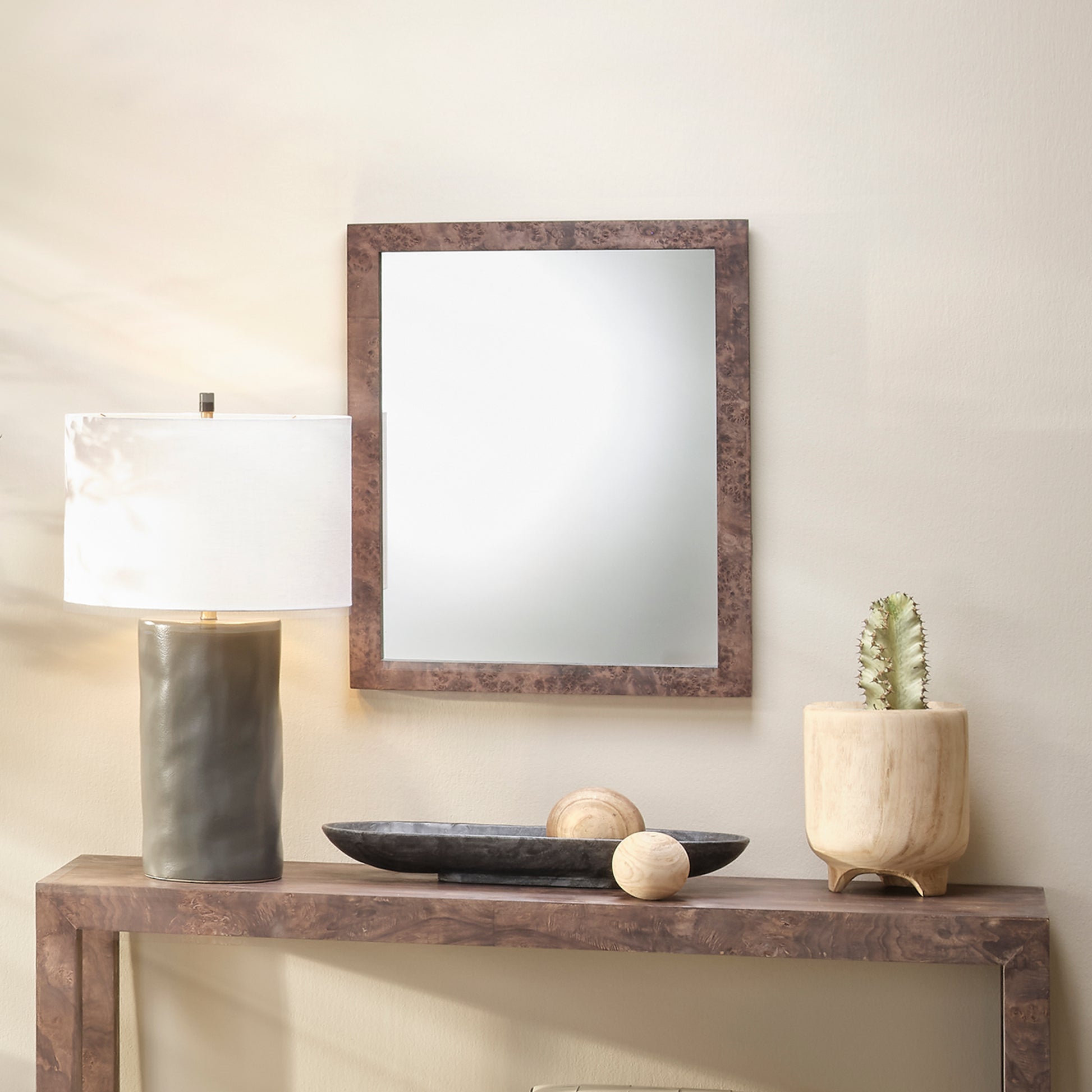 Chandler Rectangle Wood Wall Mirror by Jamie Young