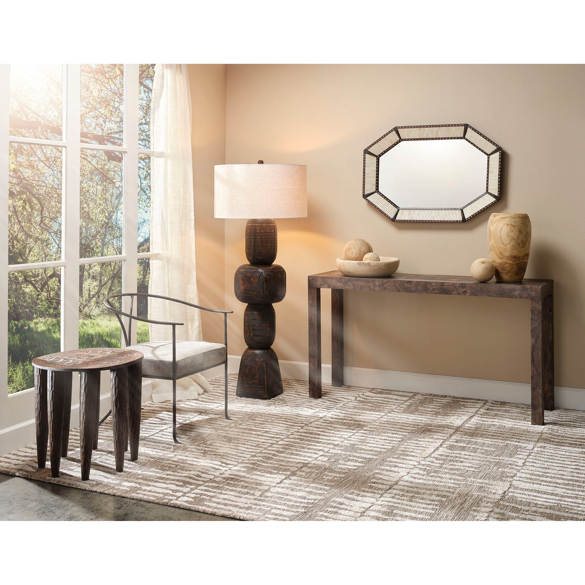 Colony Camel Bone Mirror by Jamie Young