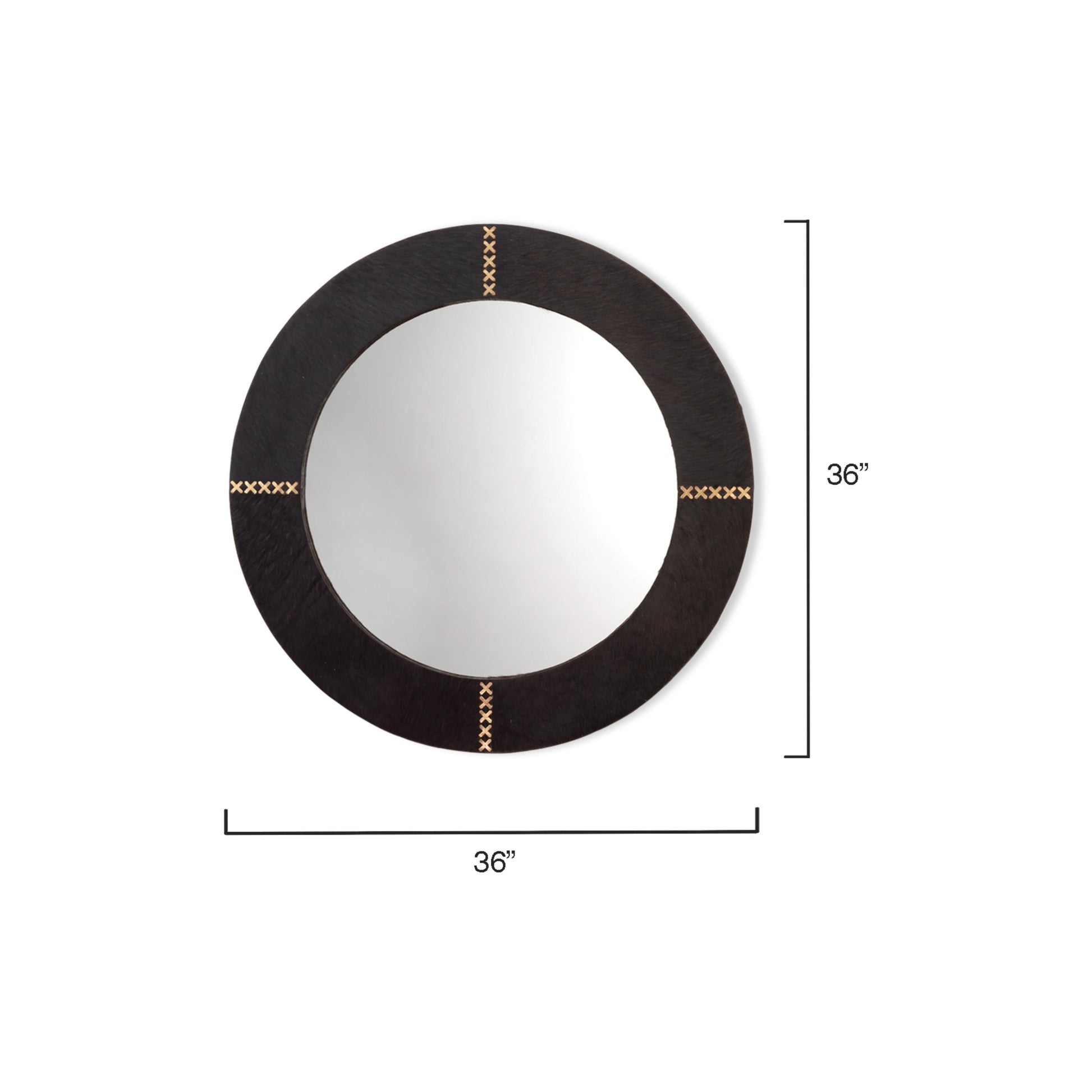 Round Cross Stitch Round Wall Mirror by Jamie Young