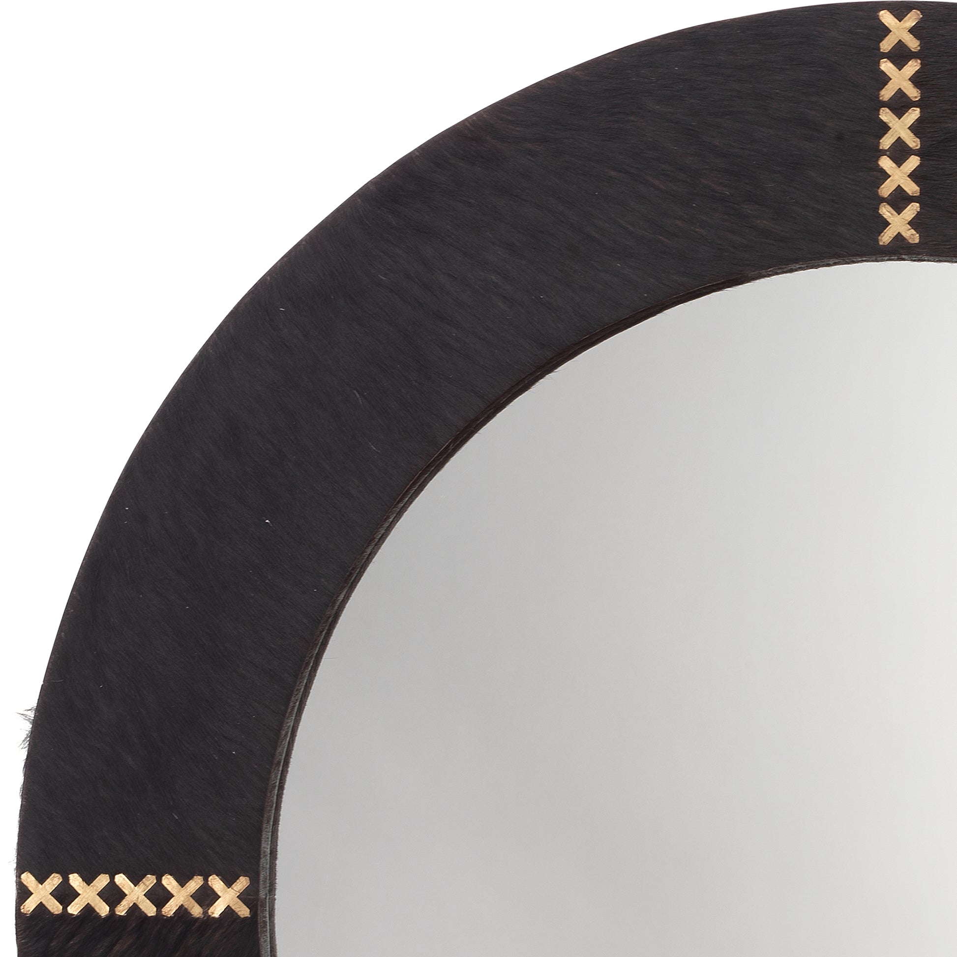 Round Cross Stitch Round Wall Mirror by Jamie Young