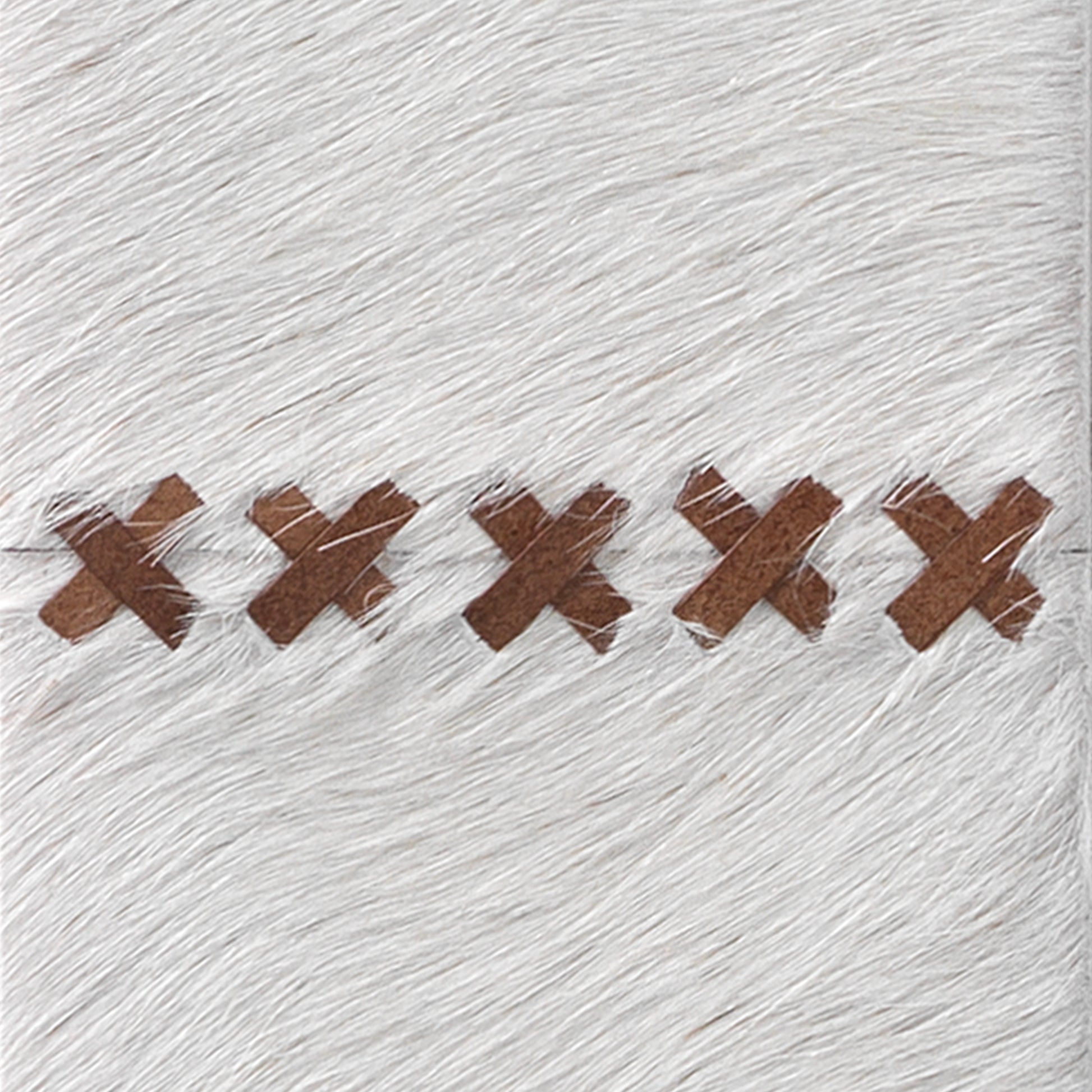Cross Stitch Rectangle Hide Wall Mirror by Jamie Young