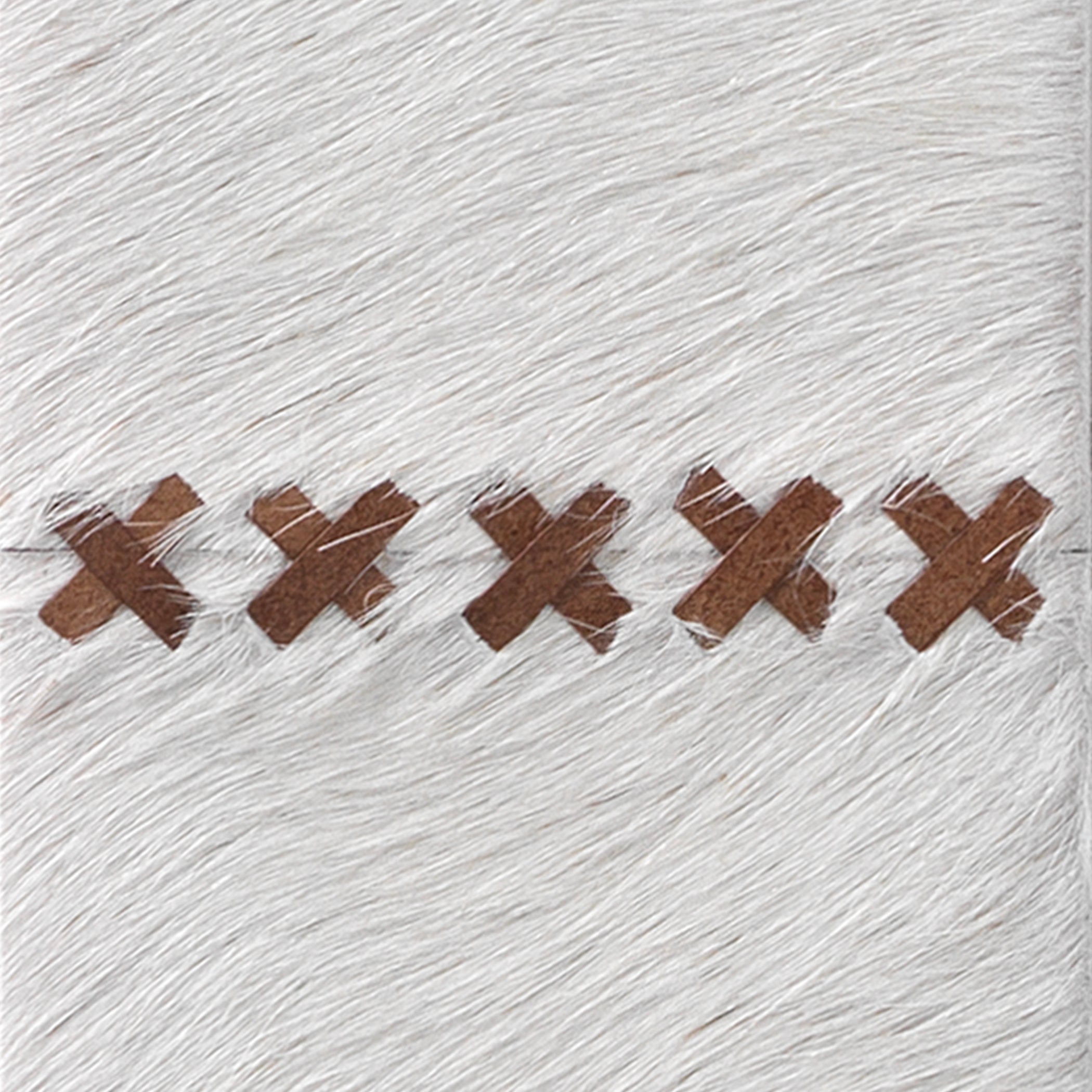 Cross Stitch Rectangle Hide Wall Mirror by Jamie Young