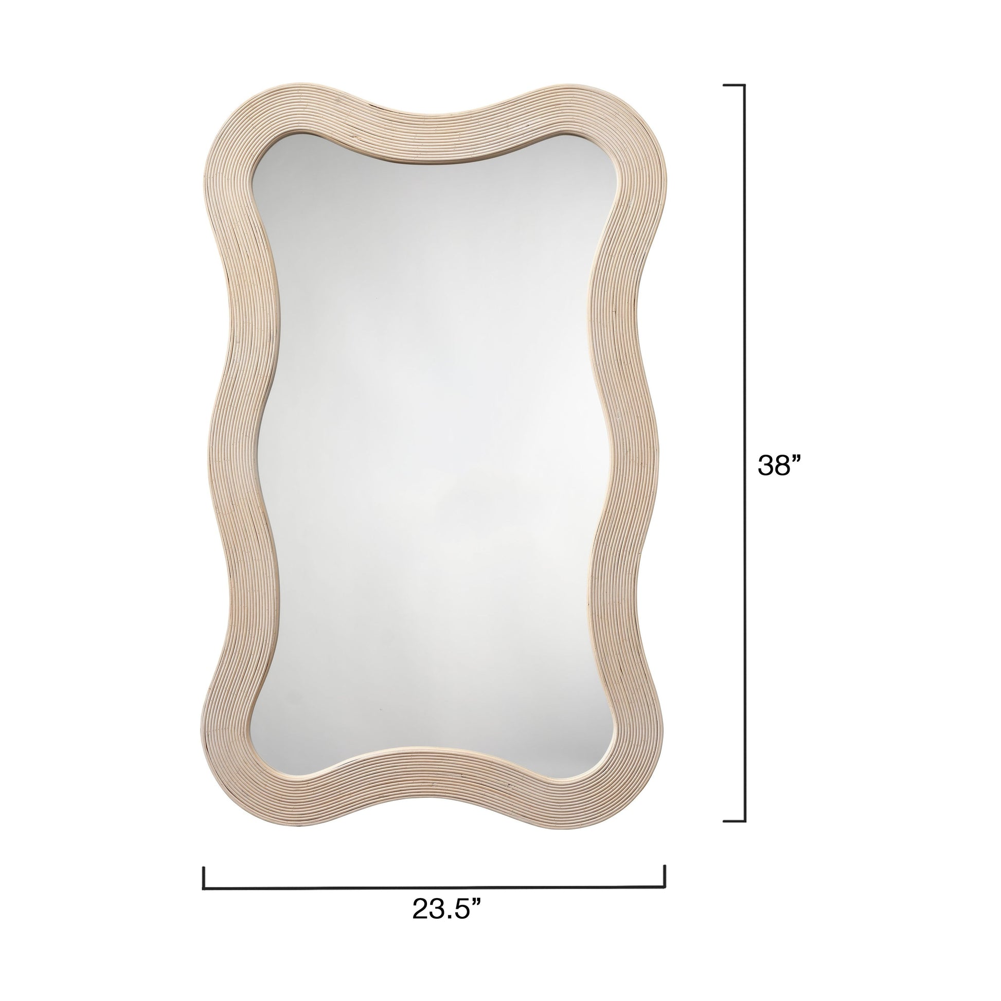 Deli Wavy Bamboo Wall Mirror by Jamie Young