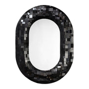 Enigma Iron Oval Wall Mirror by Jamie Young
