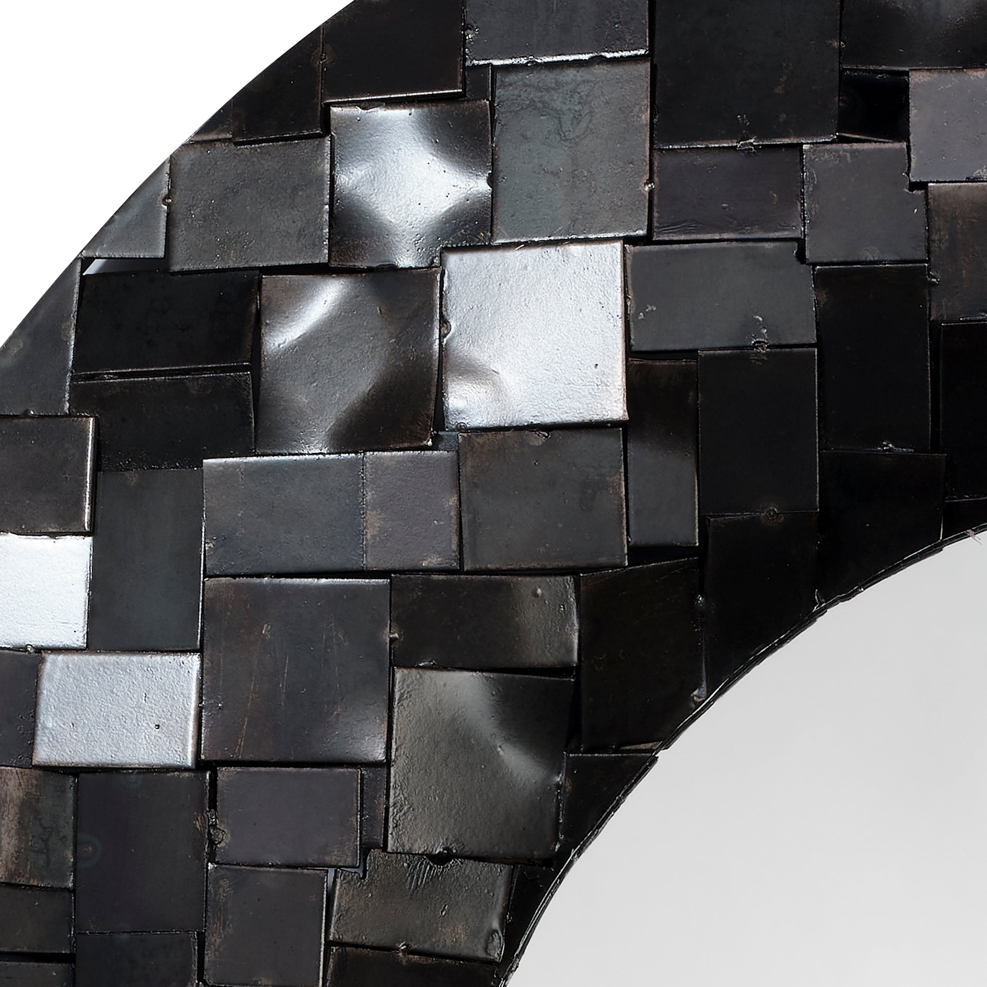 Enigma Iron Oval Wall Mirror by Jamie Young