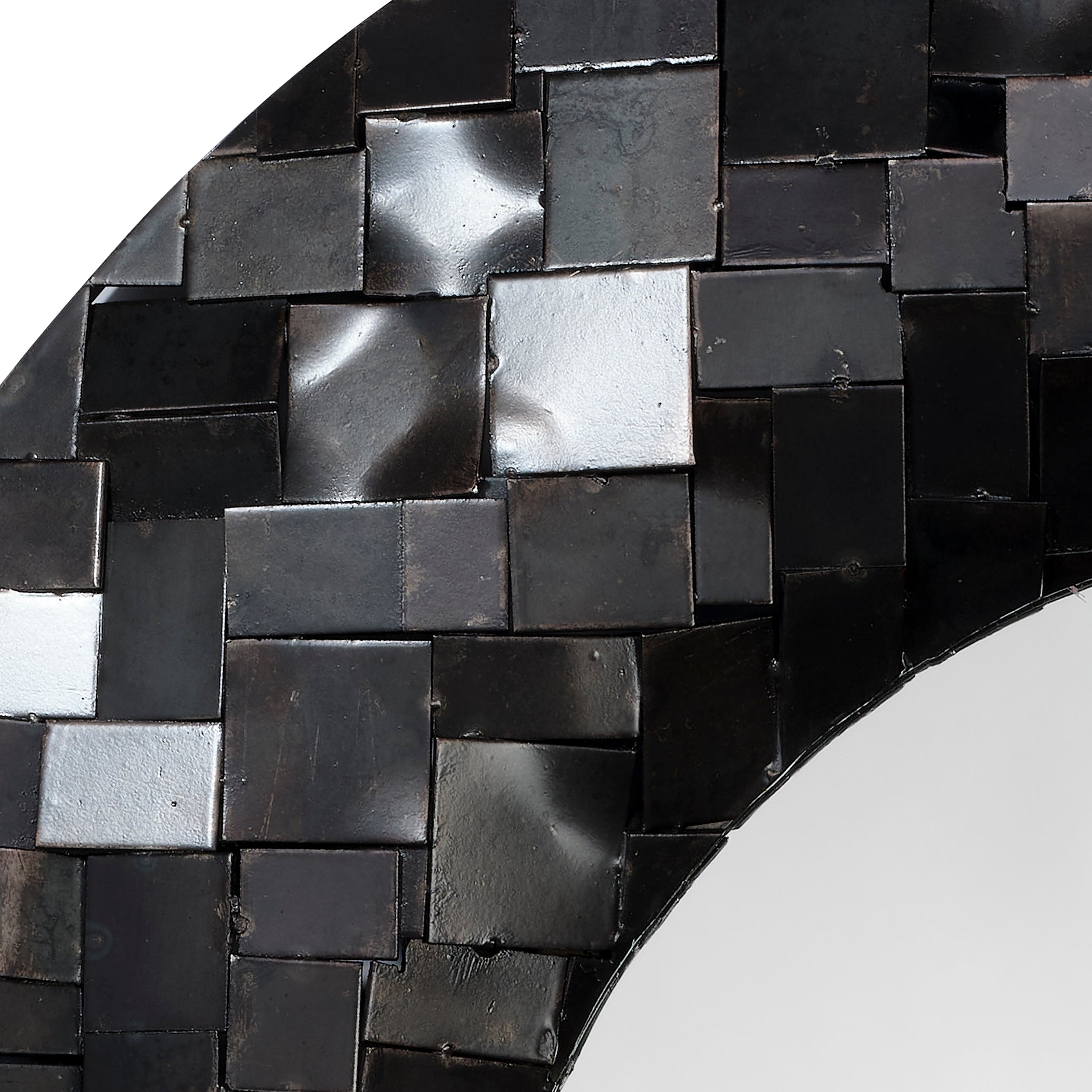 Enigma Iron Oval Wall Mirror by Jamie Young