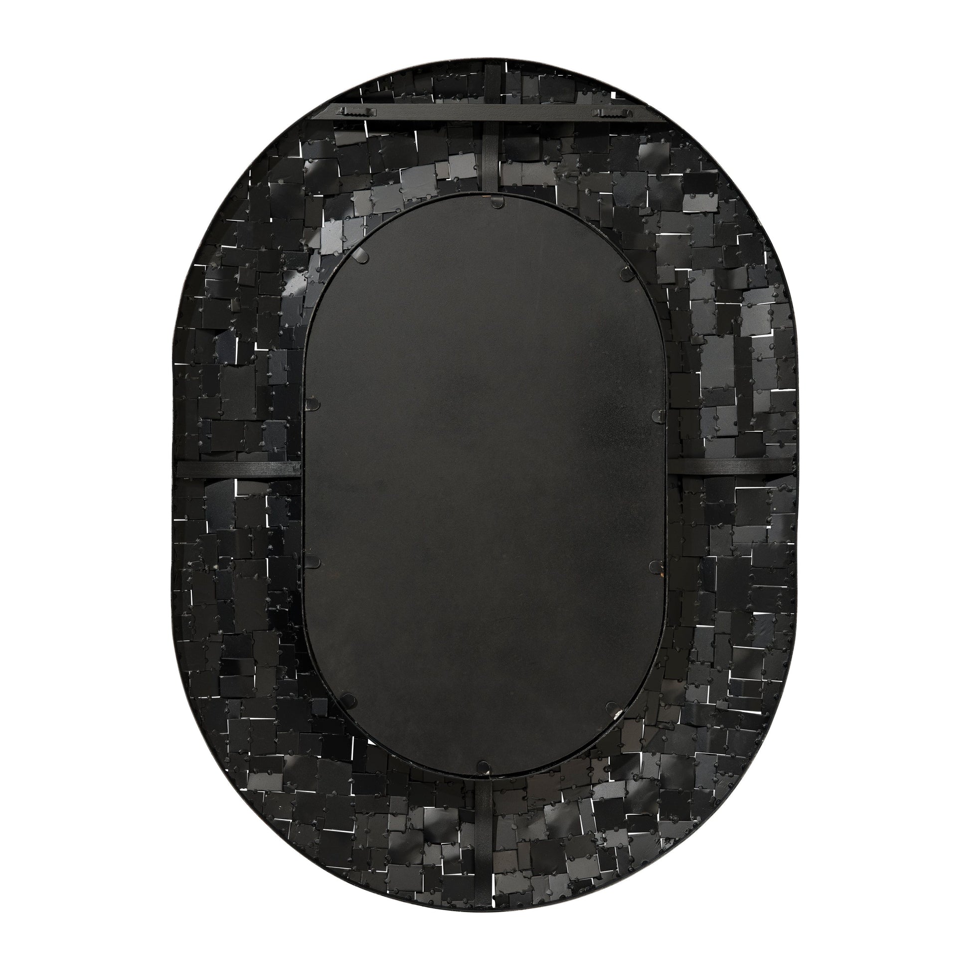 Enigma Iron Oval Wall Mirror by Jamie Young