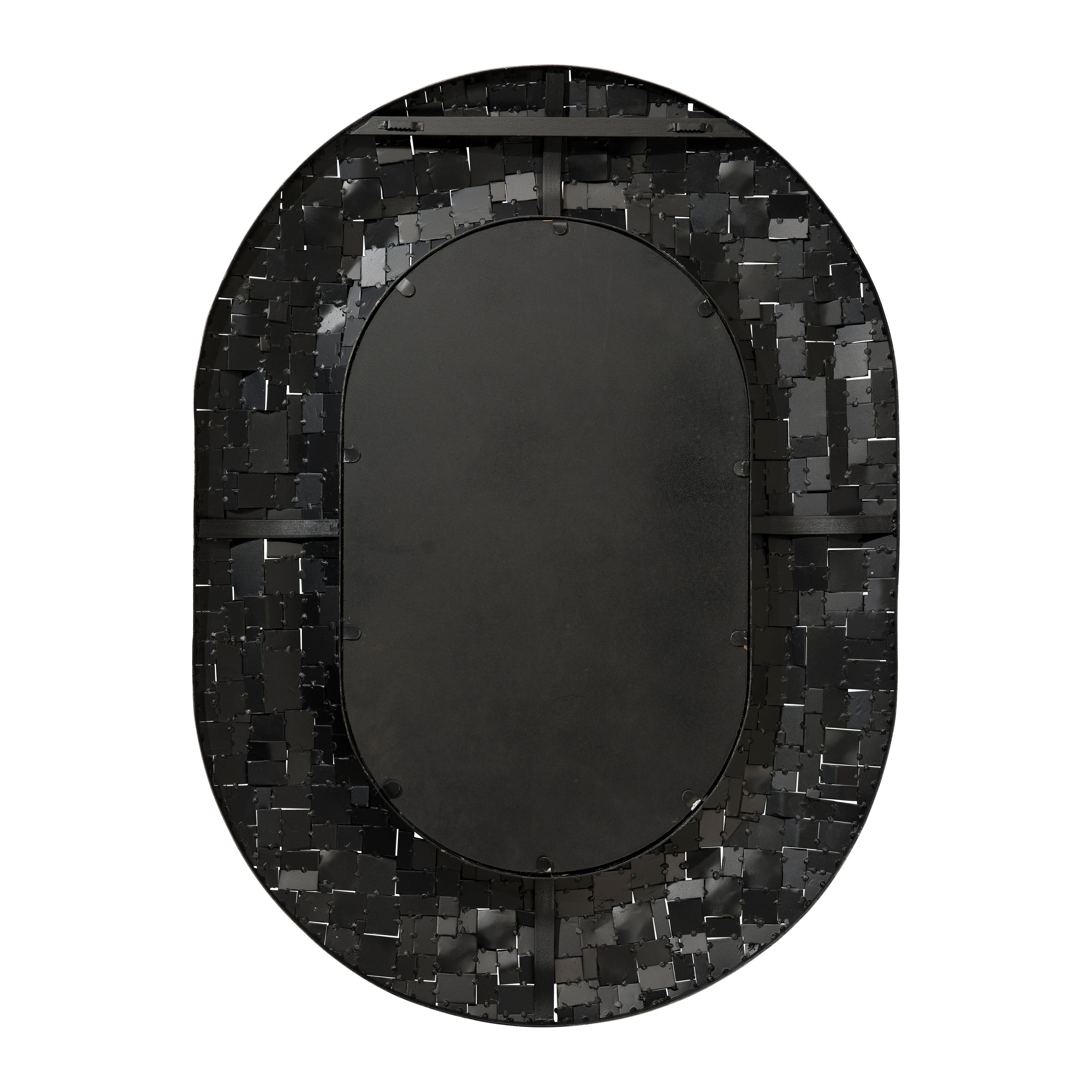 Enigma Iron Oval Wall Mirror by Jamie Young