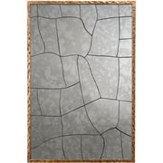 Fractured Hammered Iron Rectangle Wall Mirror by Jamie Young