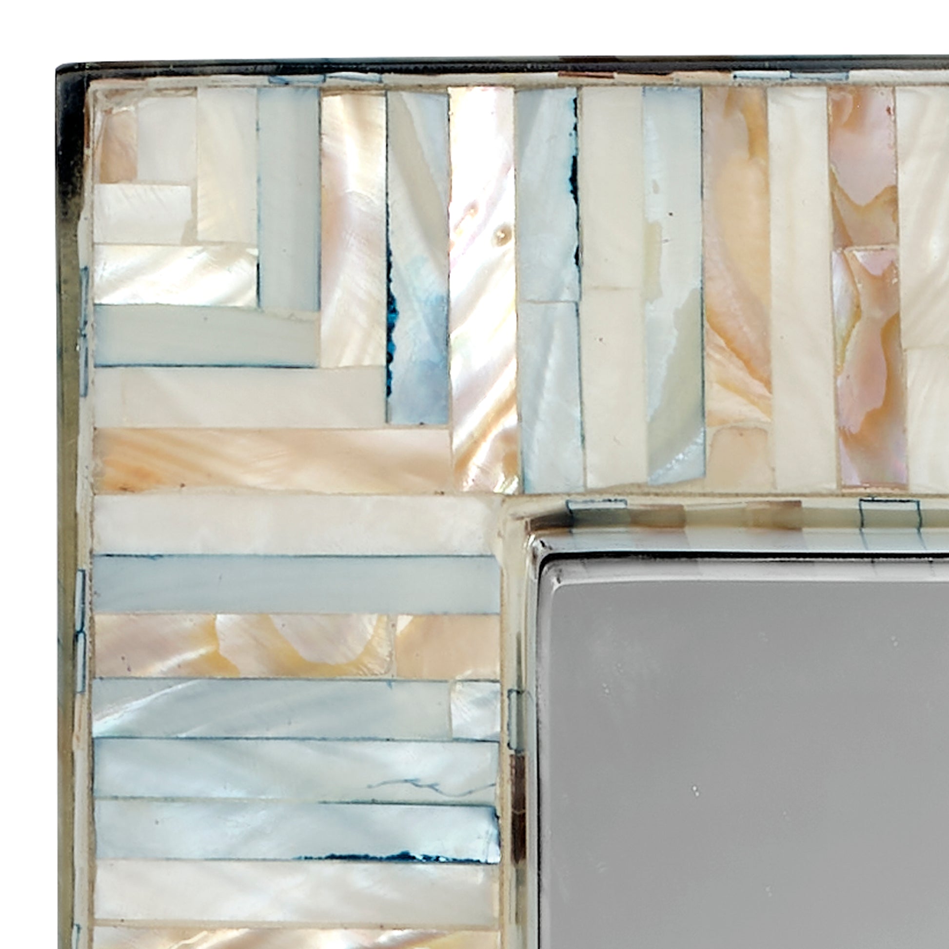 Heron Mother of Pearl Rectangle Wall Mirror by Jamie Young