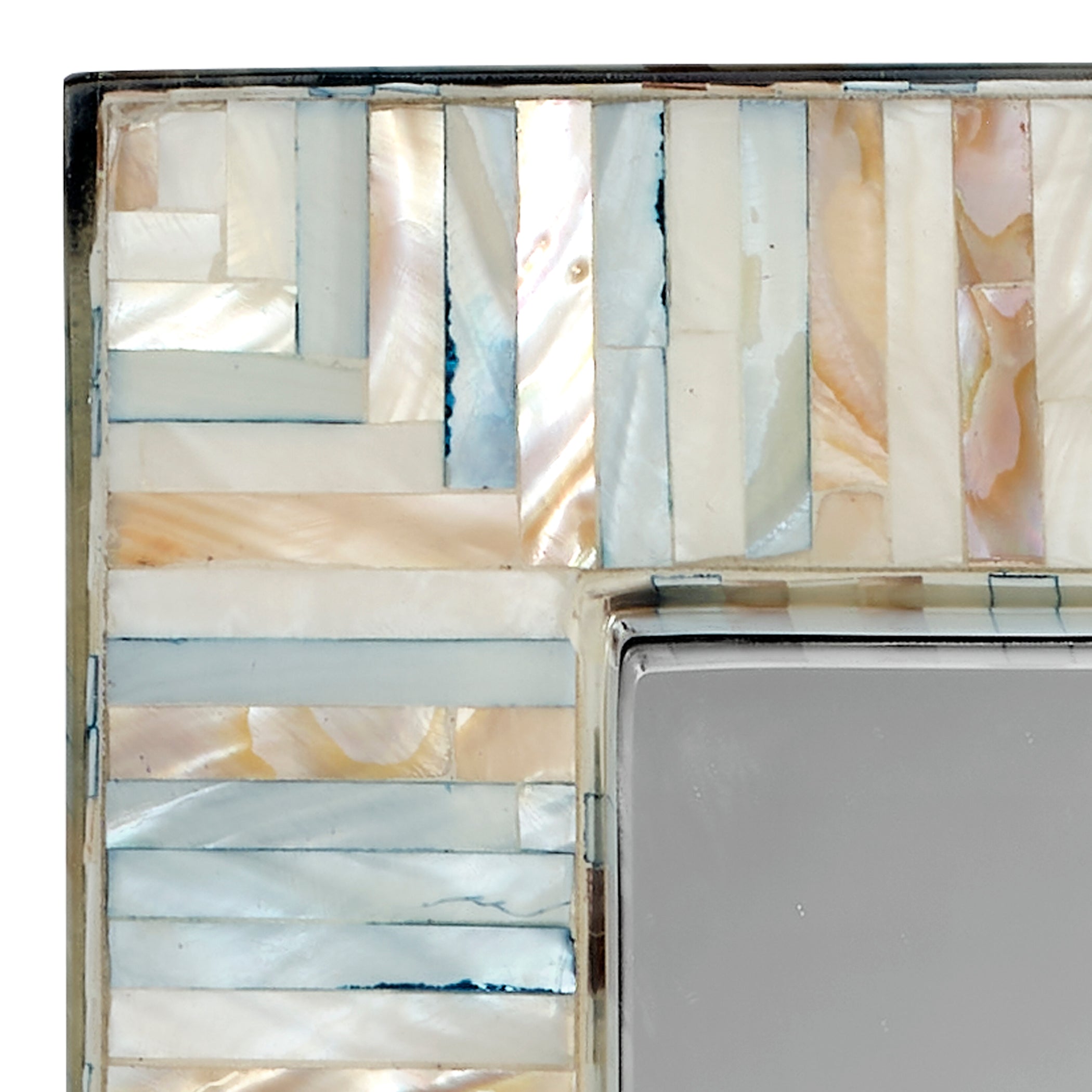 Heron Mother of Pearl Rectangle Wall Mirror by Jamie Young