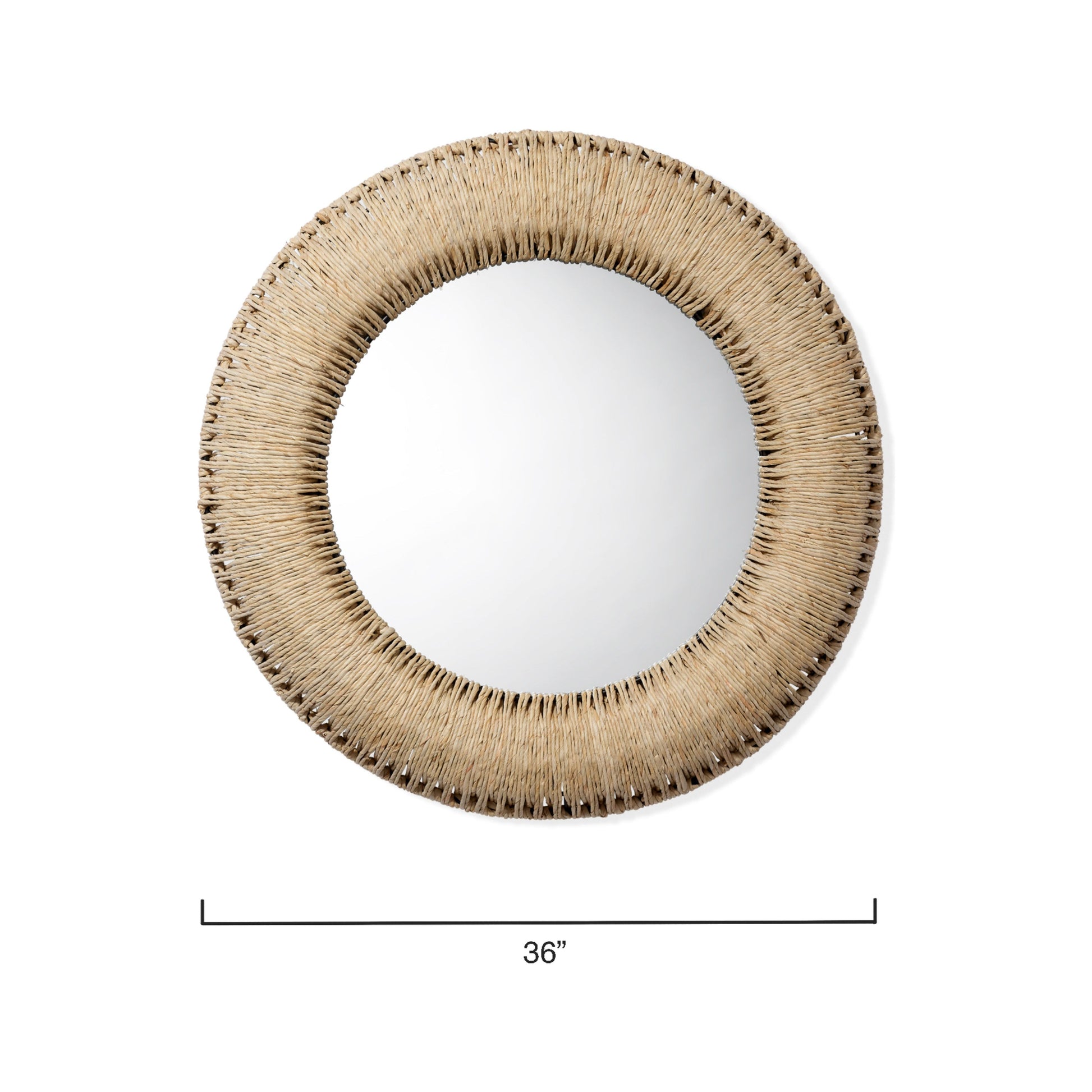 Hollis Round Rope Wall Mirror by Jamie Young