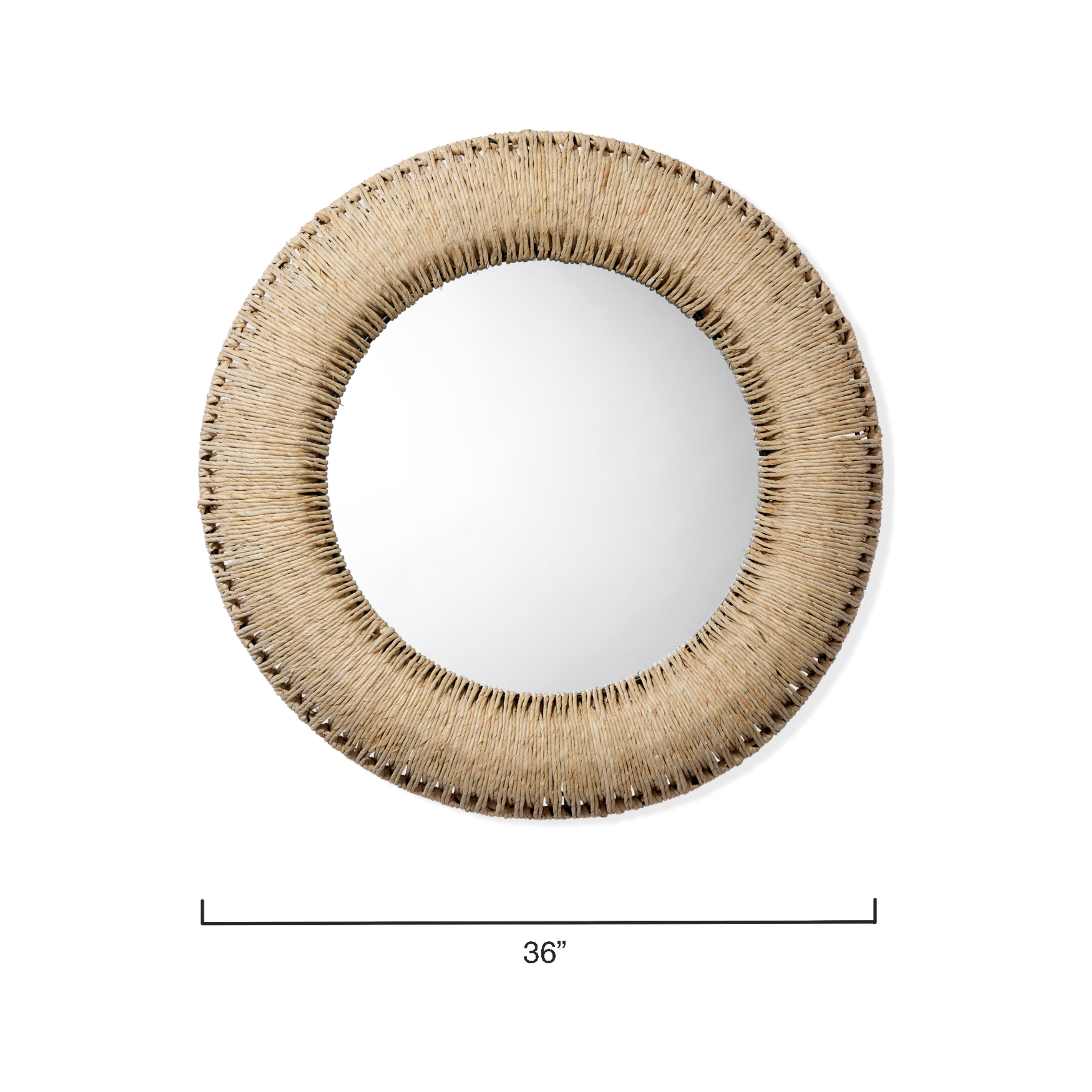 Hollis Round Rope Wall Mirror by Jamie Young