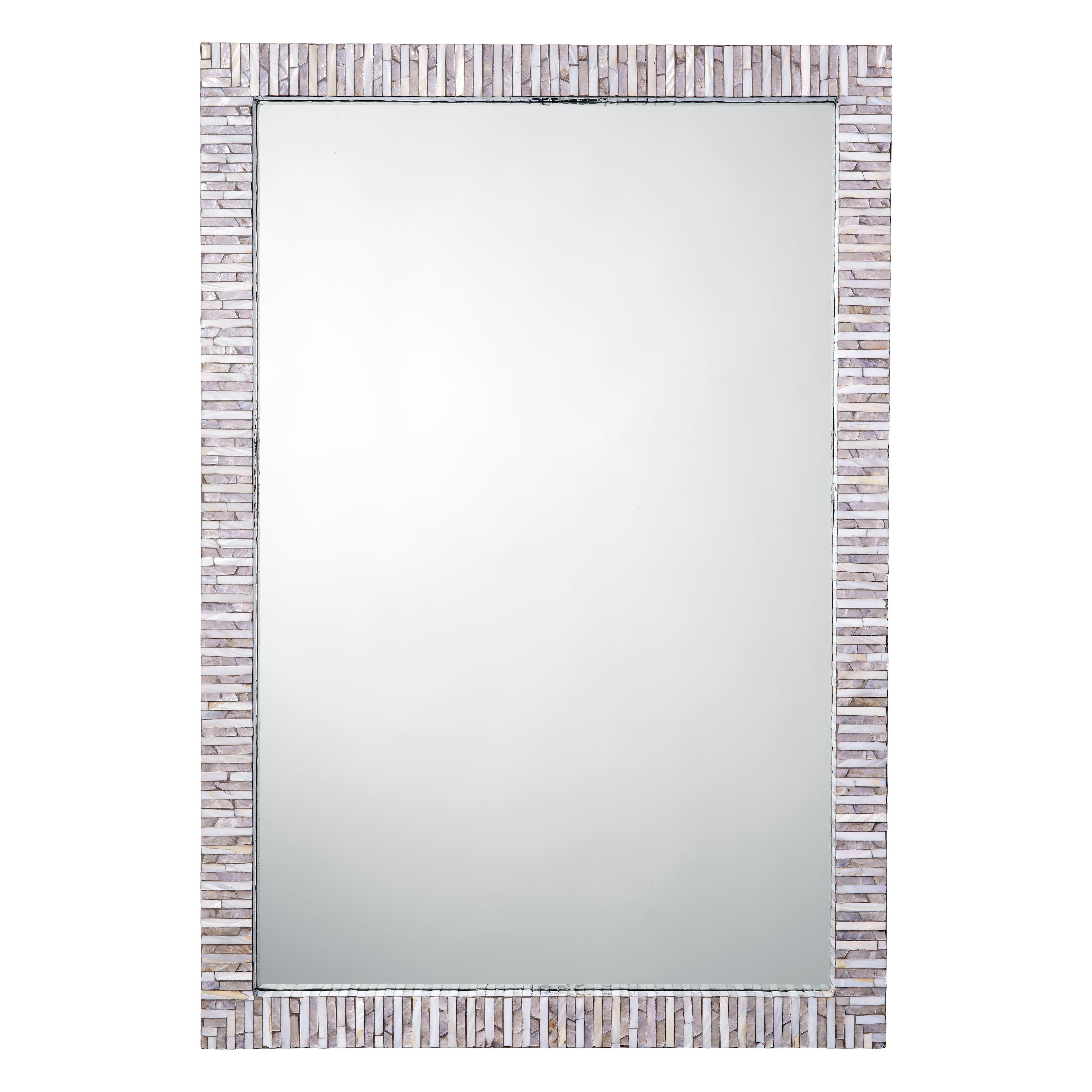 Marmont Mother of Pearl Rectangle Wall Mirror by Jamie Young