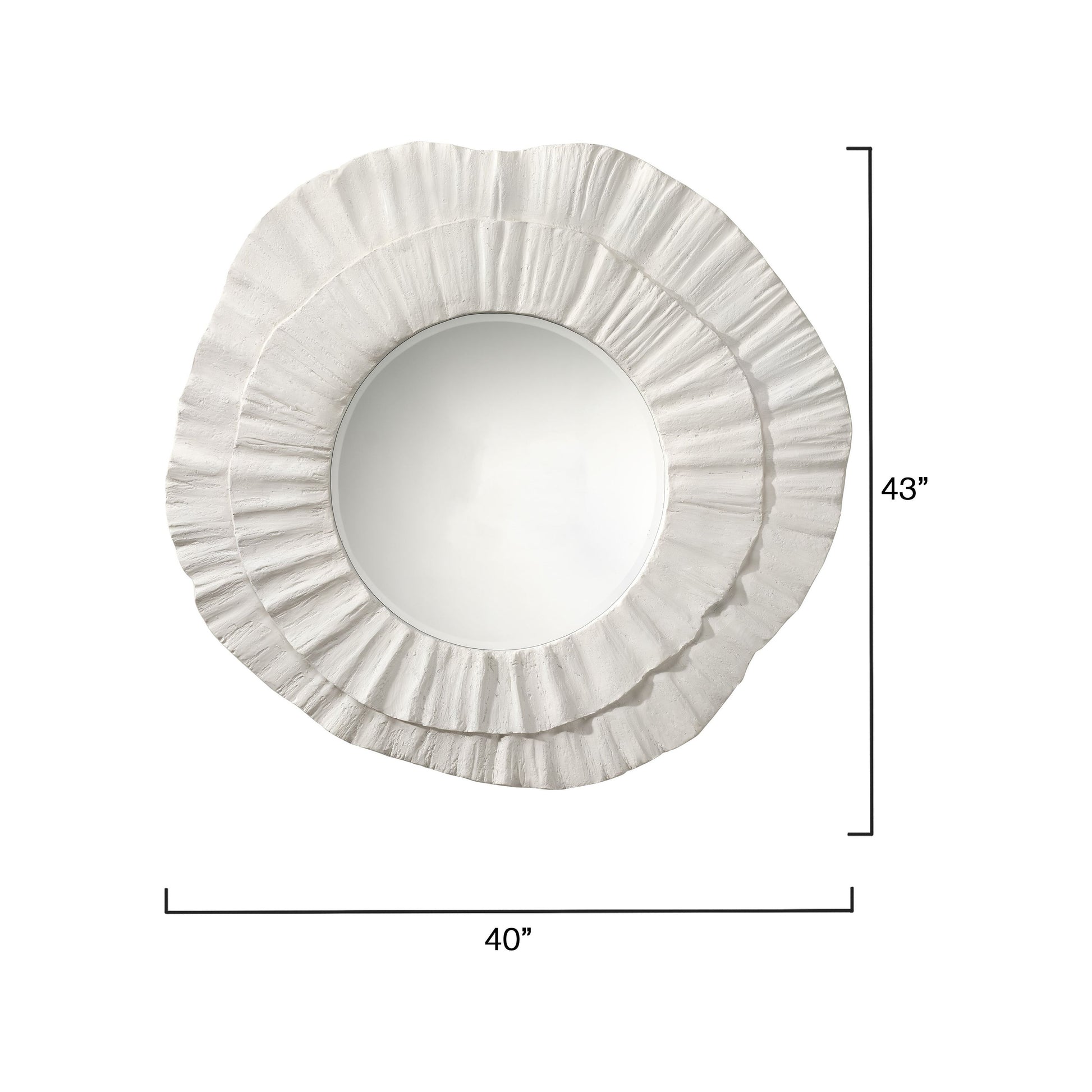 Millstone Resin Round Wall Mirror by Jamie Young