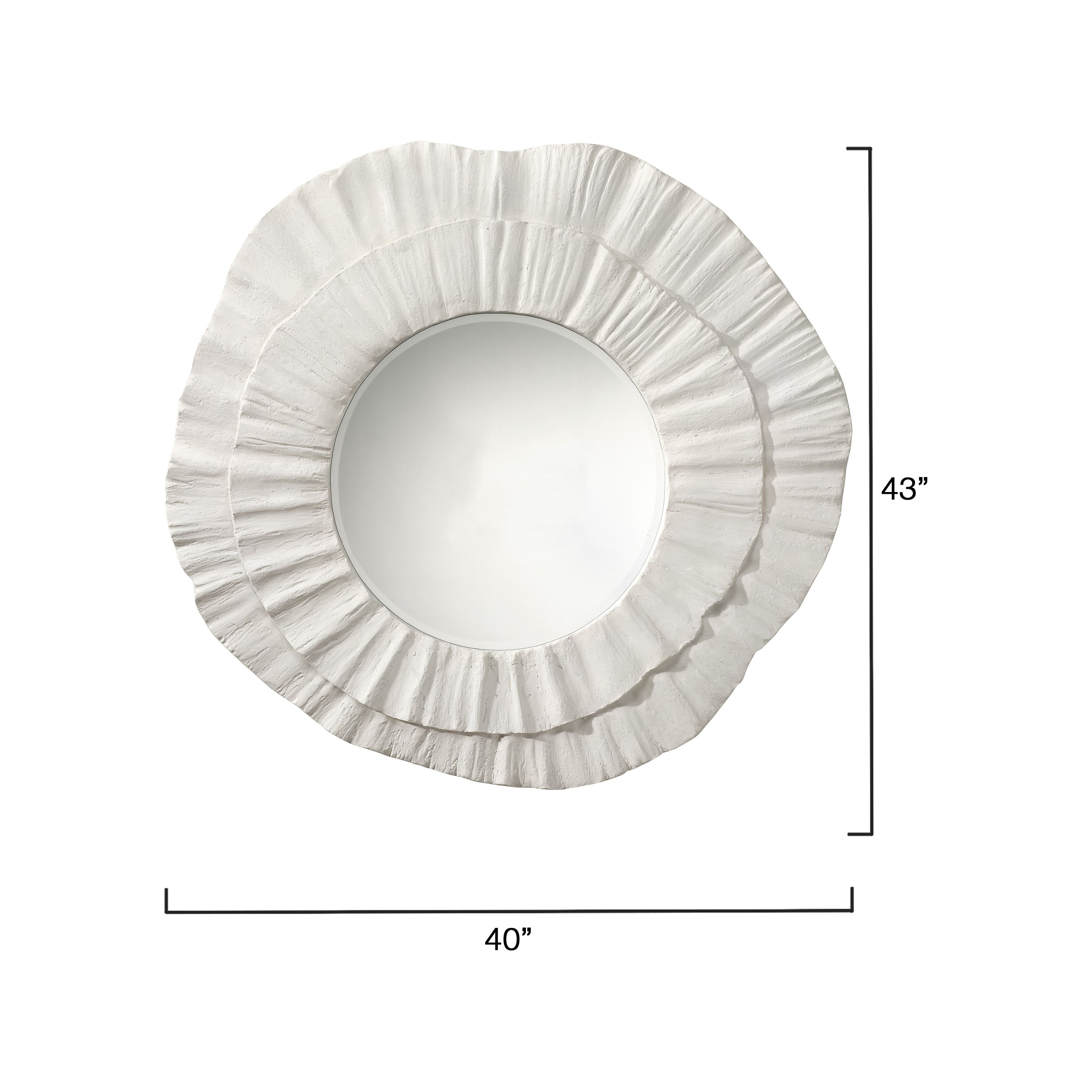 Millstone Resin Round Wall Mirror by Jamie Young